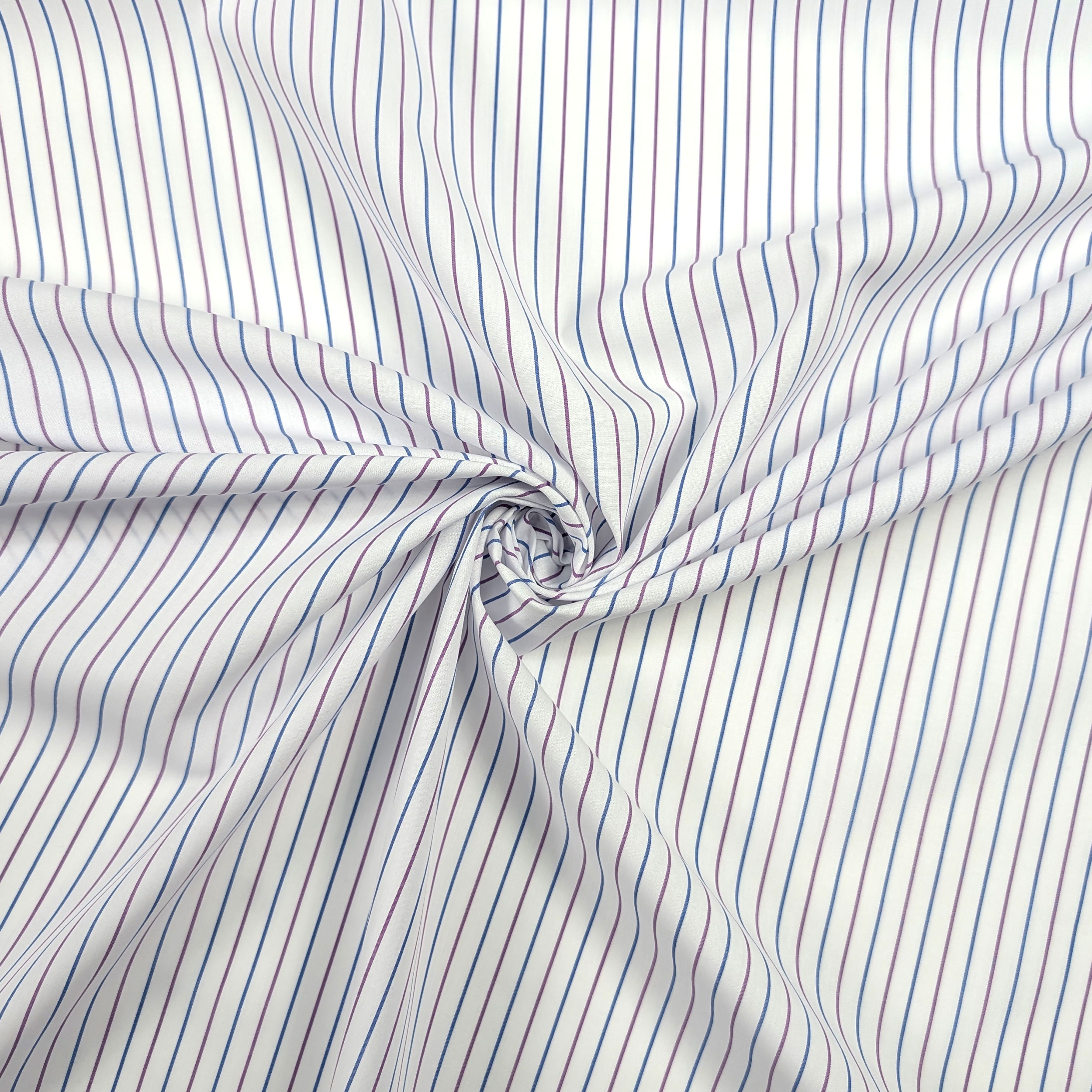 Cotton for Shirts Thin Stripes Blue and Purple Image
