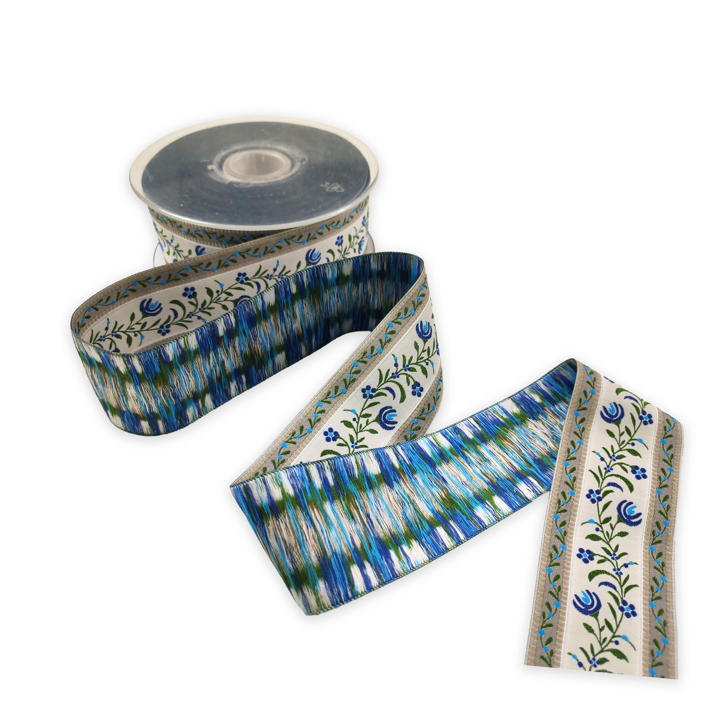 Prym Flower Patterned Trimmings Blue (passementerie à motifs de fleurs)