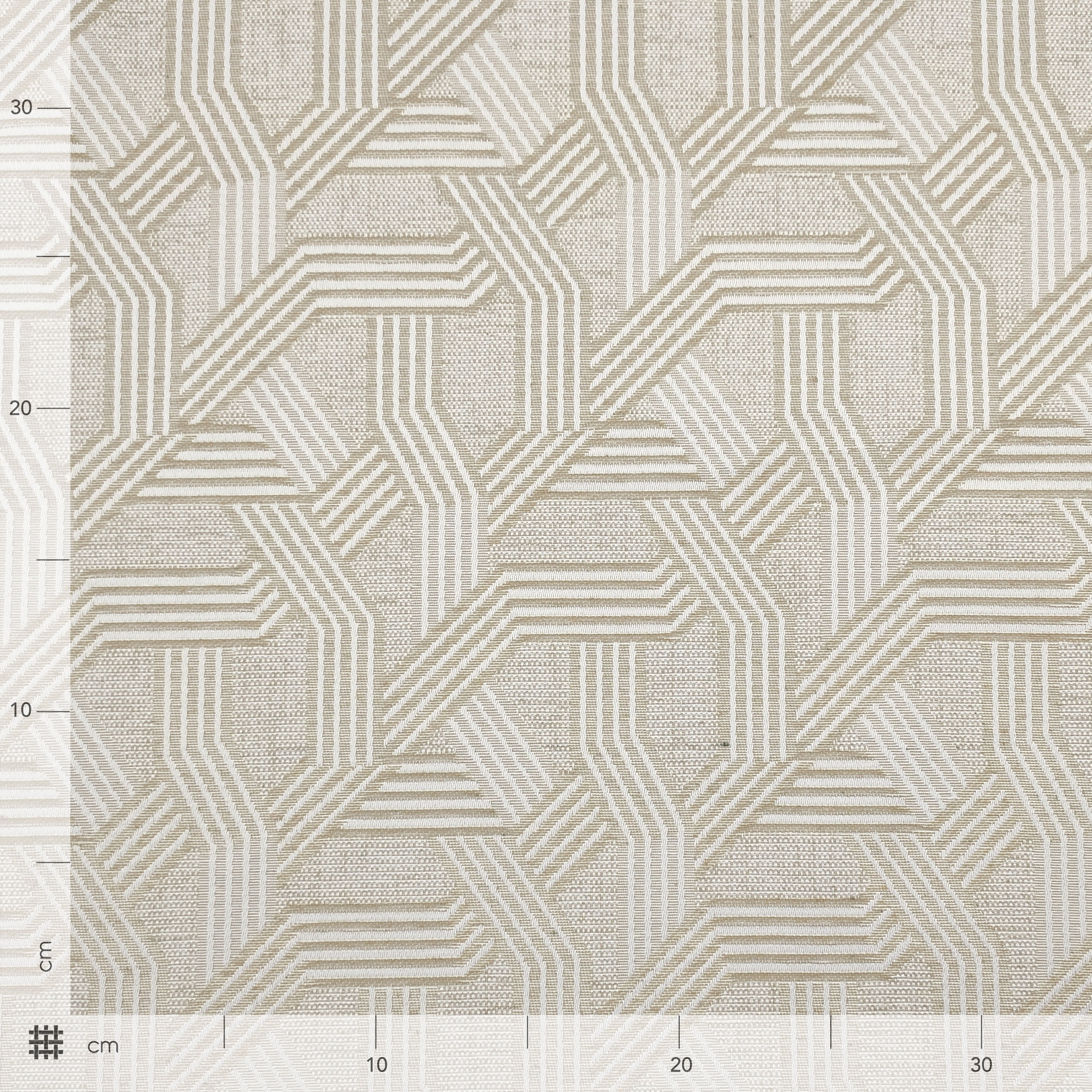 Jacquard Fabric Geometry Toni Beige