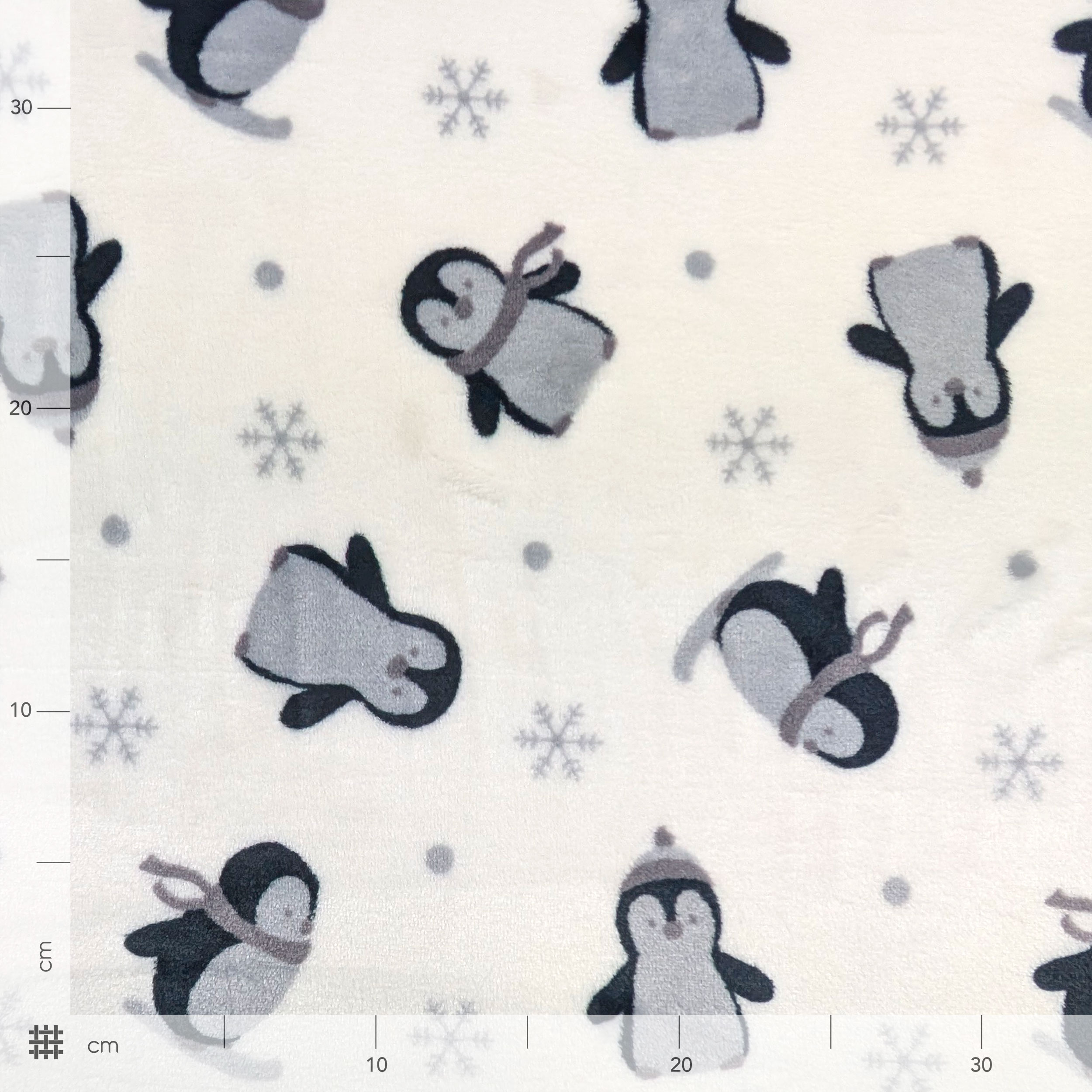 Cashmere Fleece Penguins White Background Image
