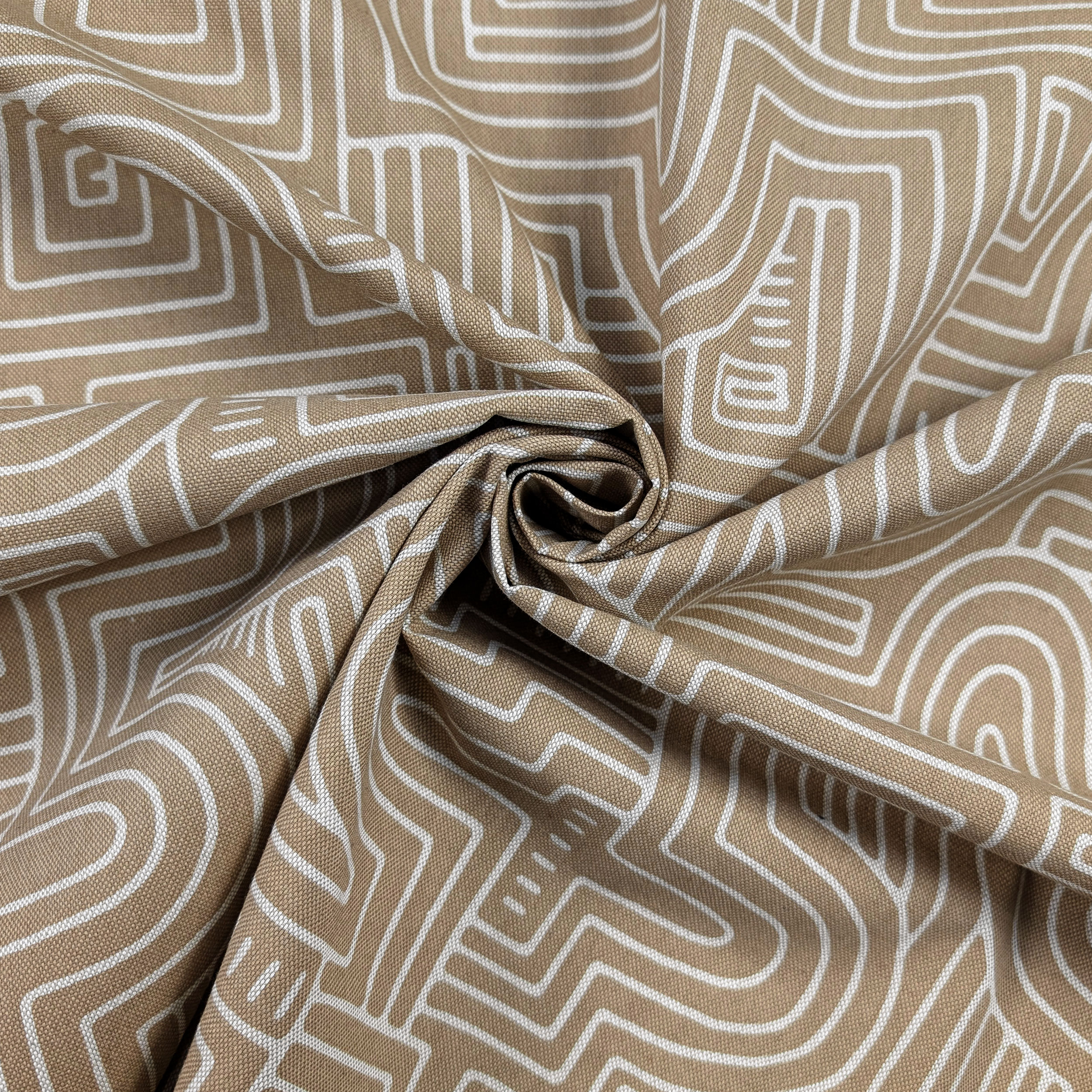 Panama Fabric Labyrinth Background Beige Image