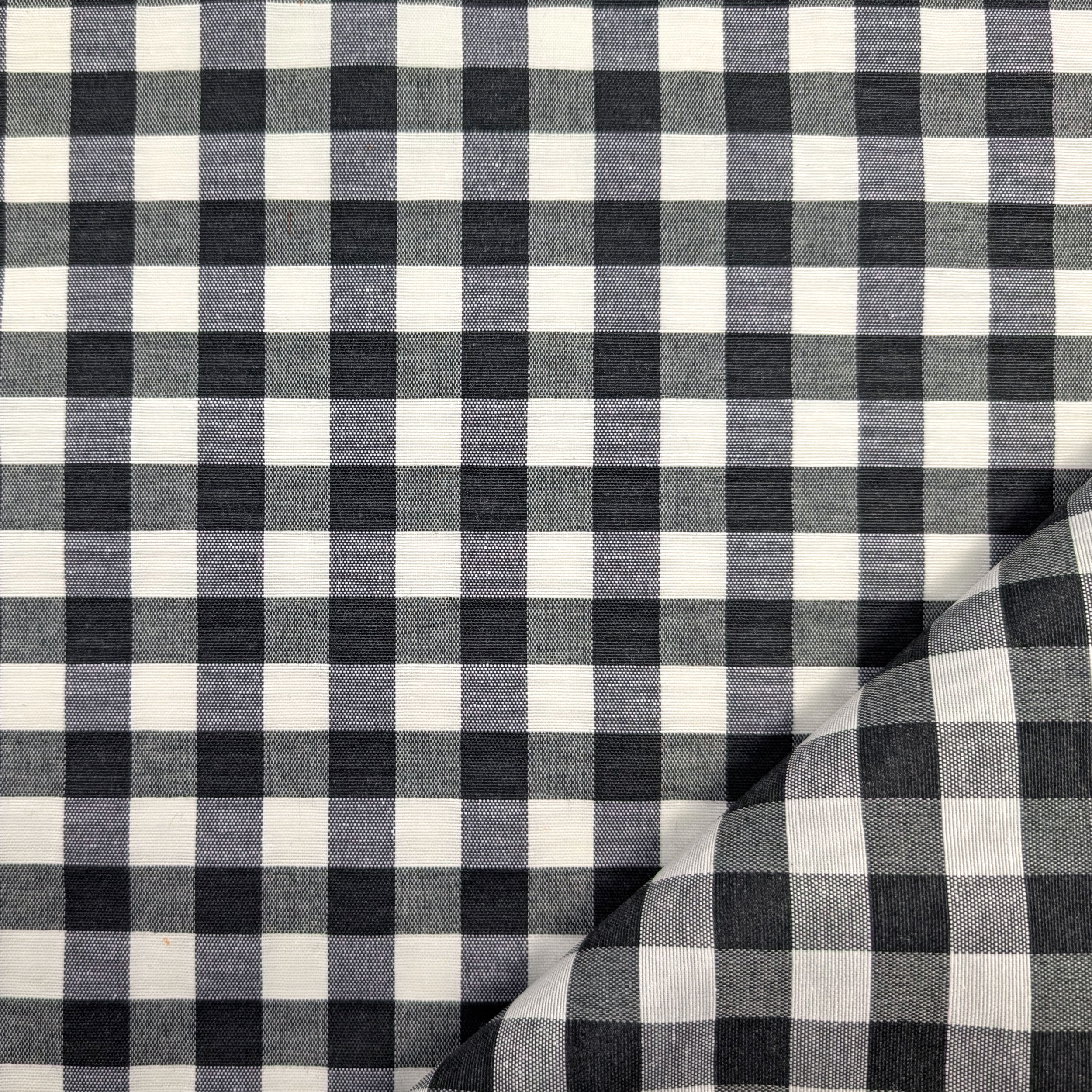 Fabric for Black Check Resin Tablecloth Image