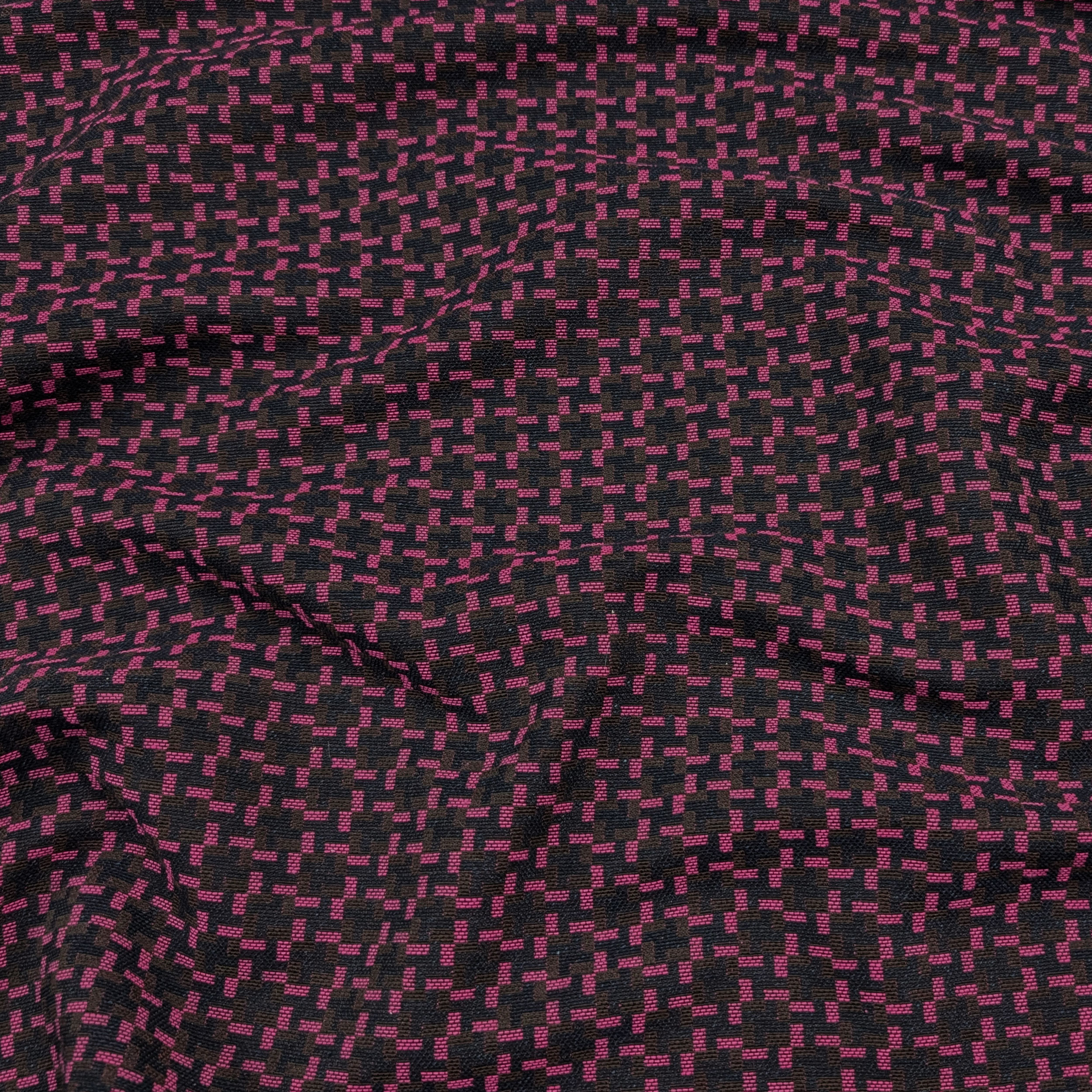 Mixed Cotton Geometric Pattern Fuxia Image