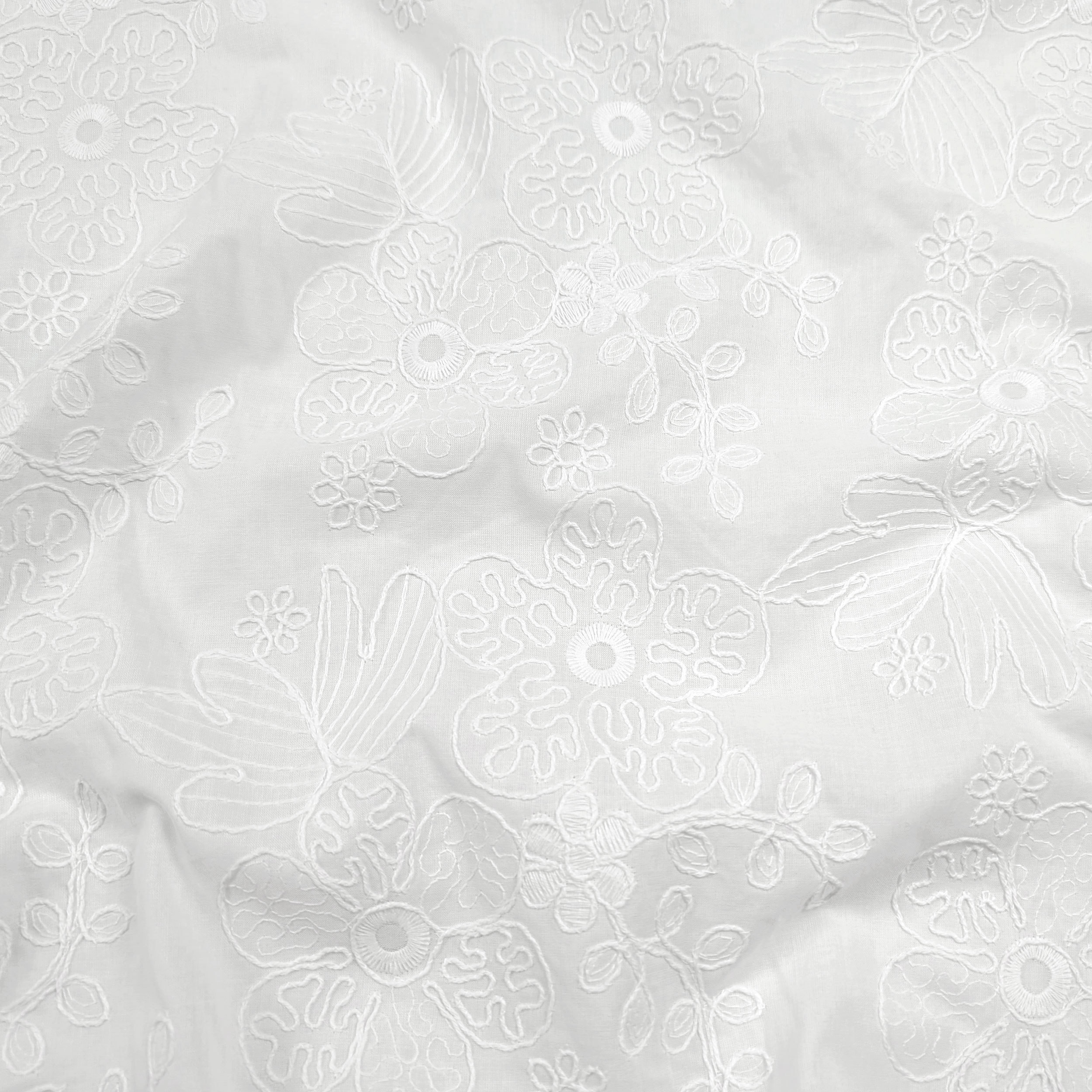 White Cotton Sangallo Double Smerlo Flowers Image