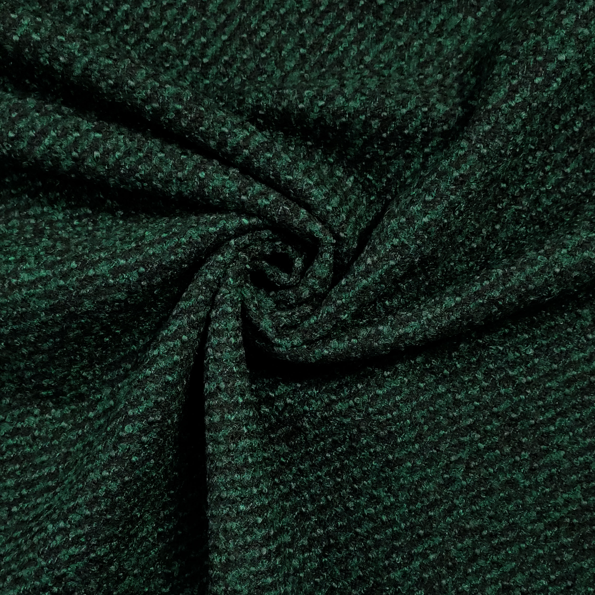 Manteau en tweed vert et noir