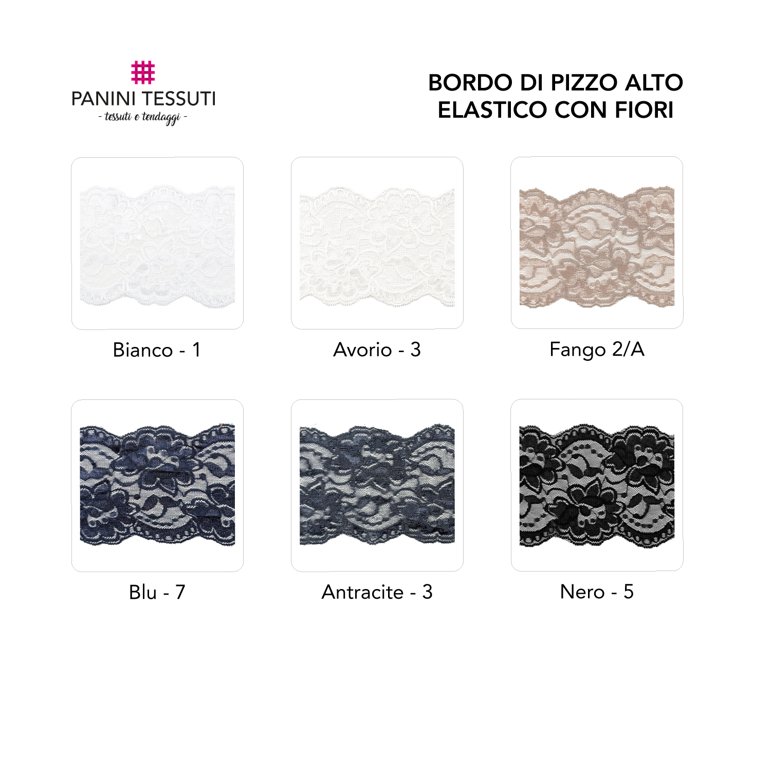 High Elastic Lace Border with Flowers Image