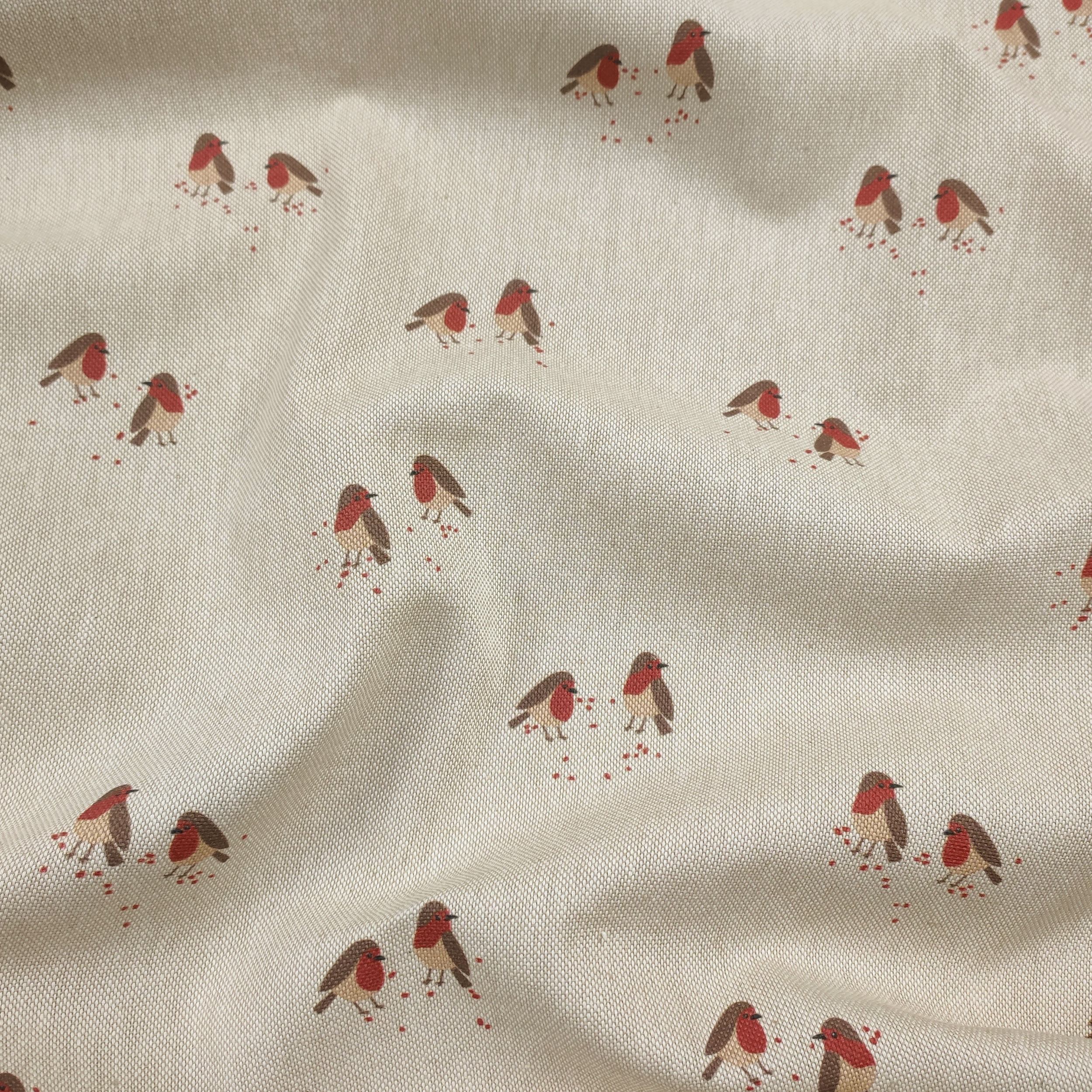 Mixed Cotton Fabric Robins Image