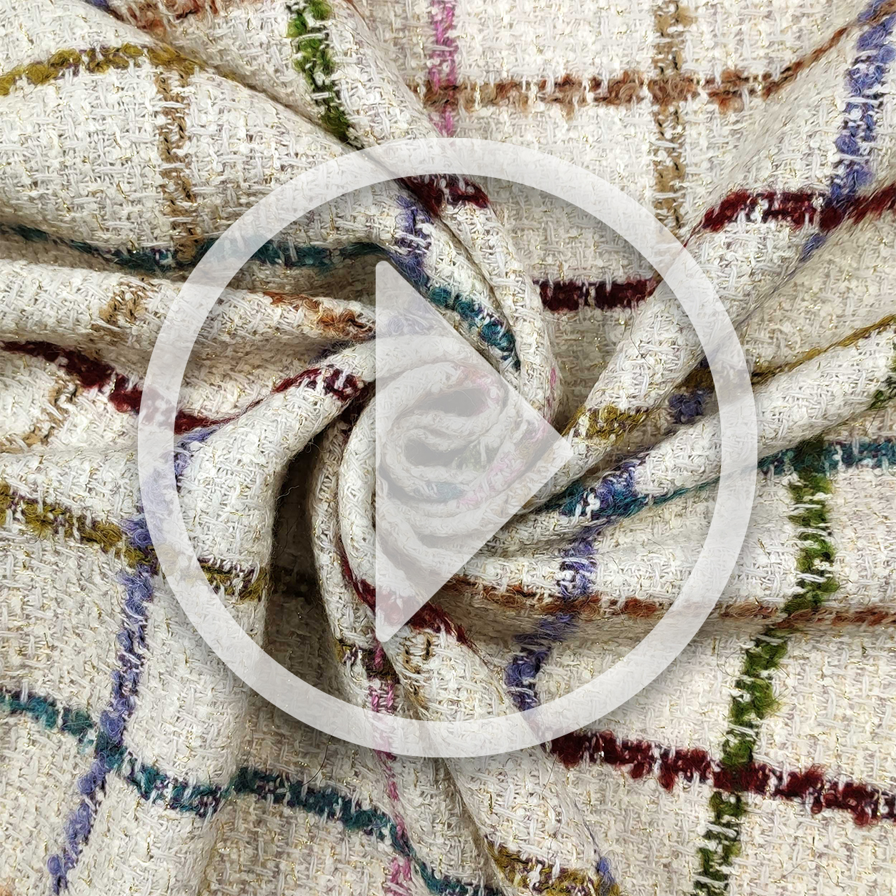 Tissu de laine cachemire tweed haute couture Image
