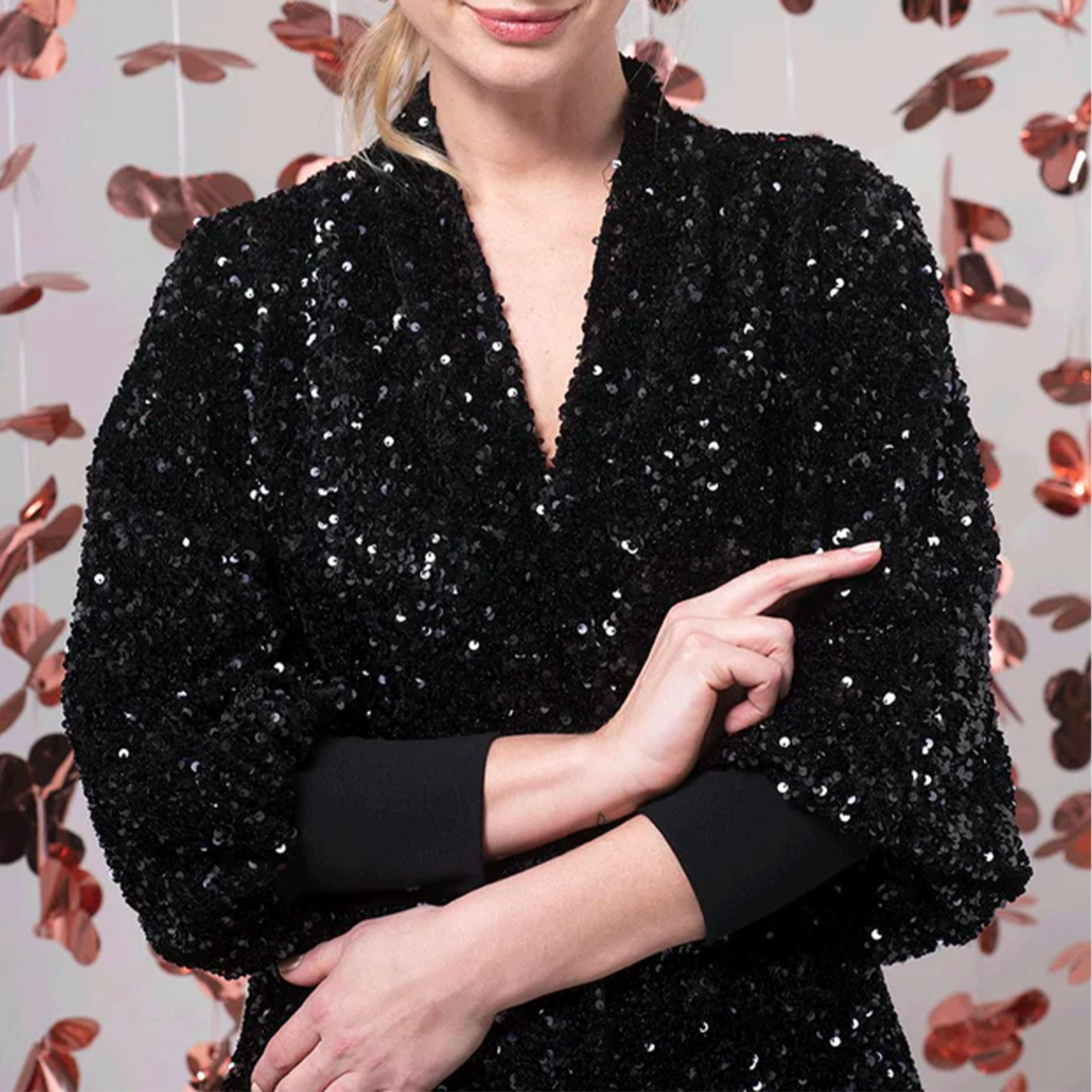 Dressmaking Sequins on Velvet Image