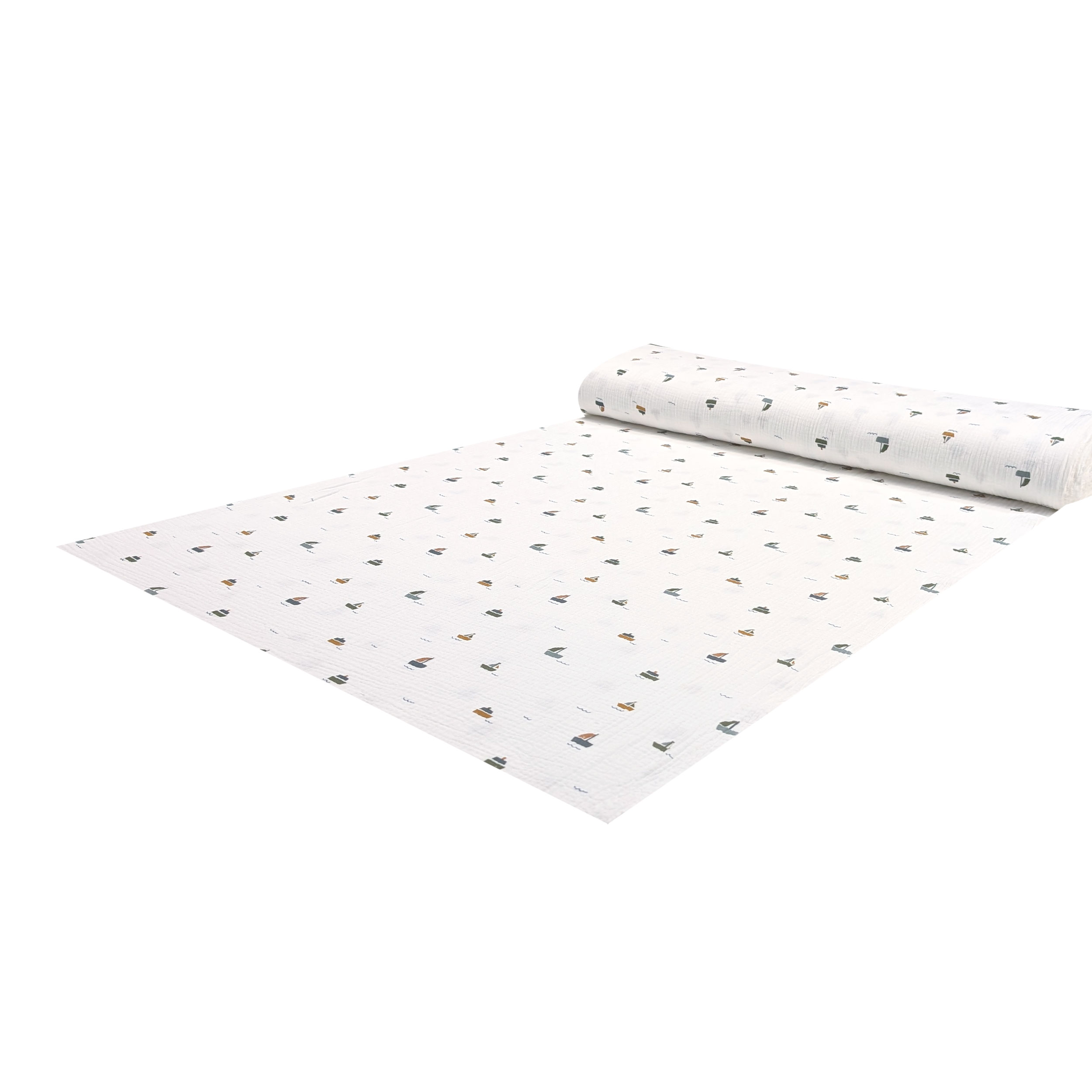 Cotton Muslin Sailing Boats Image