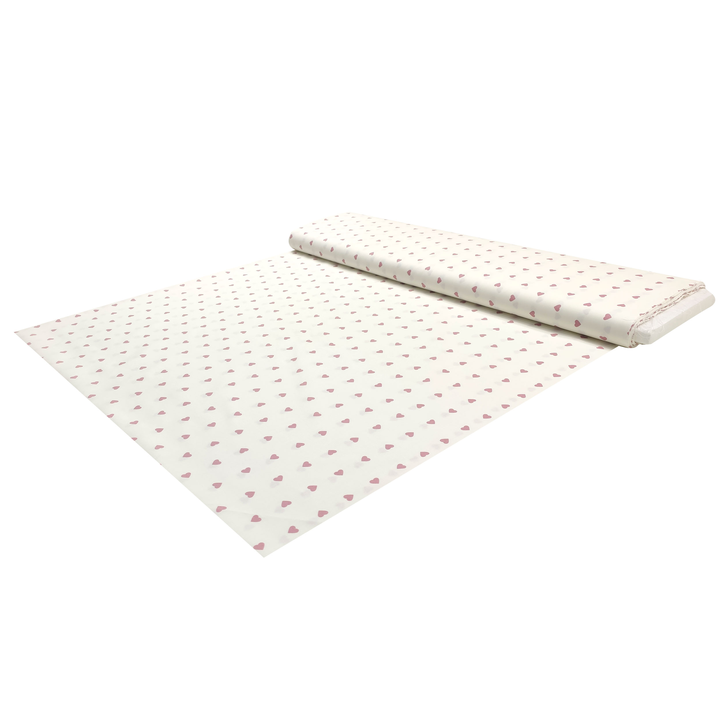 Coeurs en tissu de coton Fond blanc Image