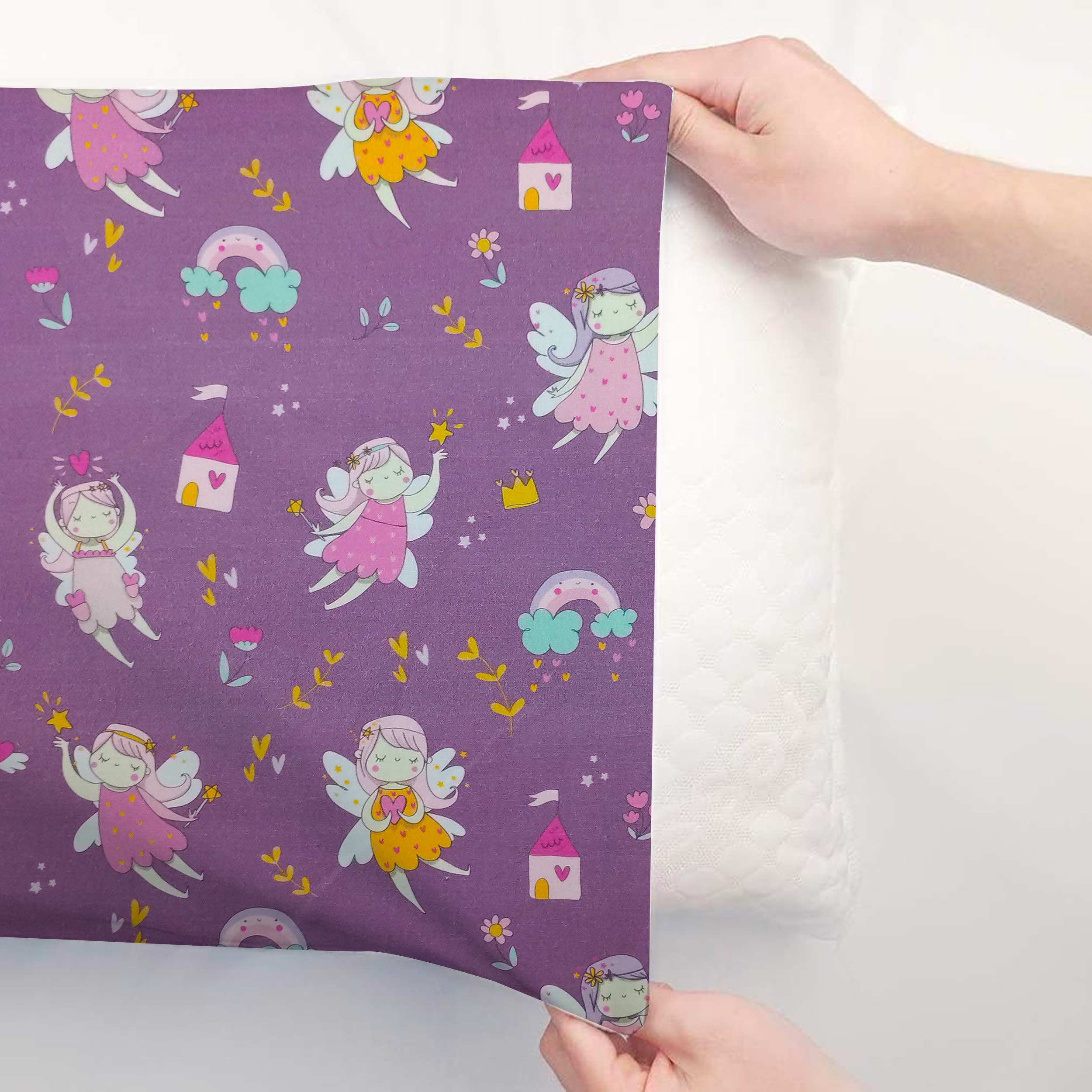 Taie d'oreiller Fairy fond lilas - Panini Fabrics