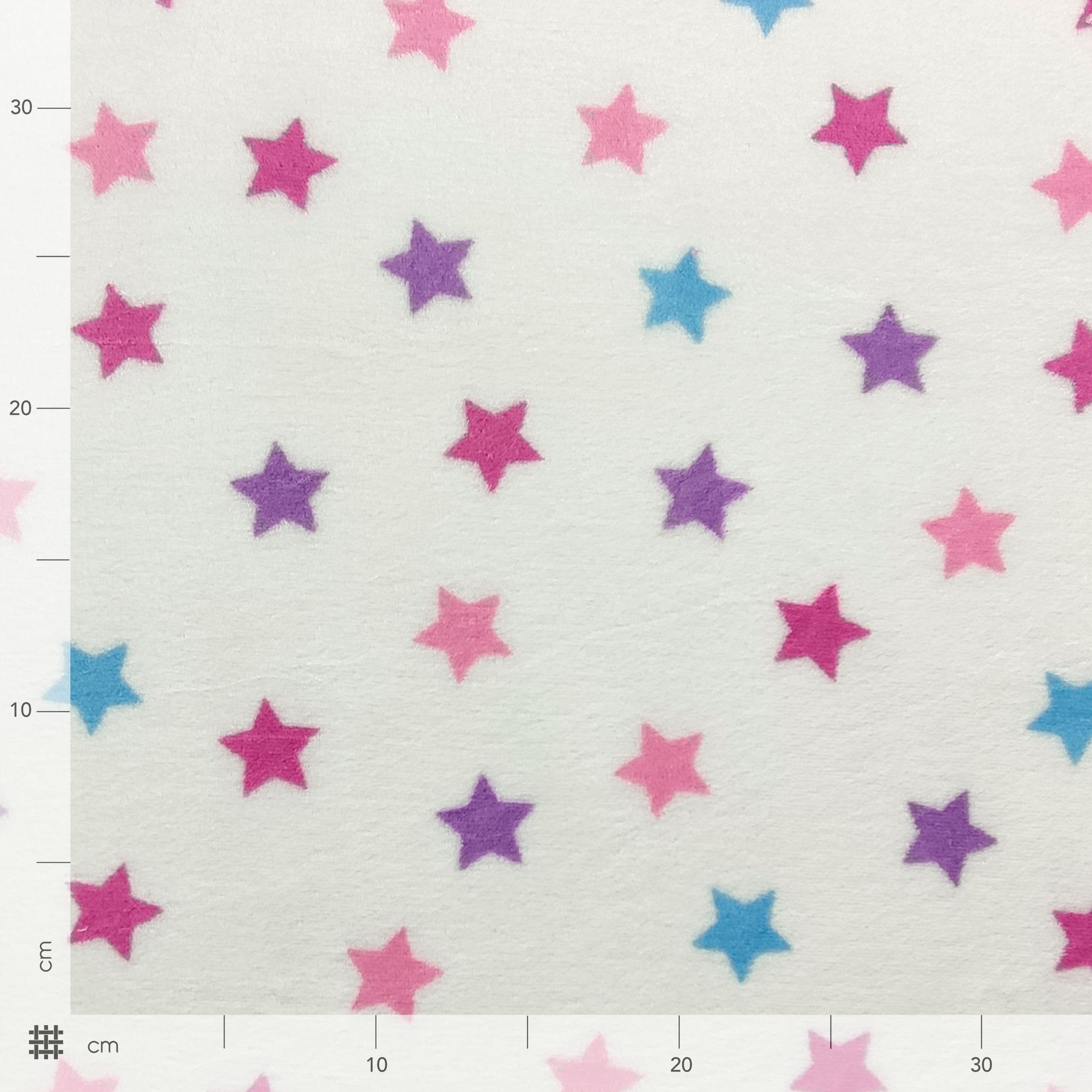 Cashmere Hand Fleece Estrellas Fondo Blanco