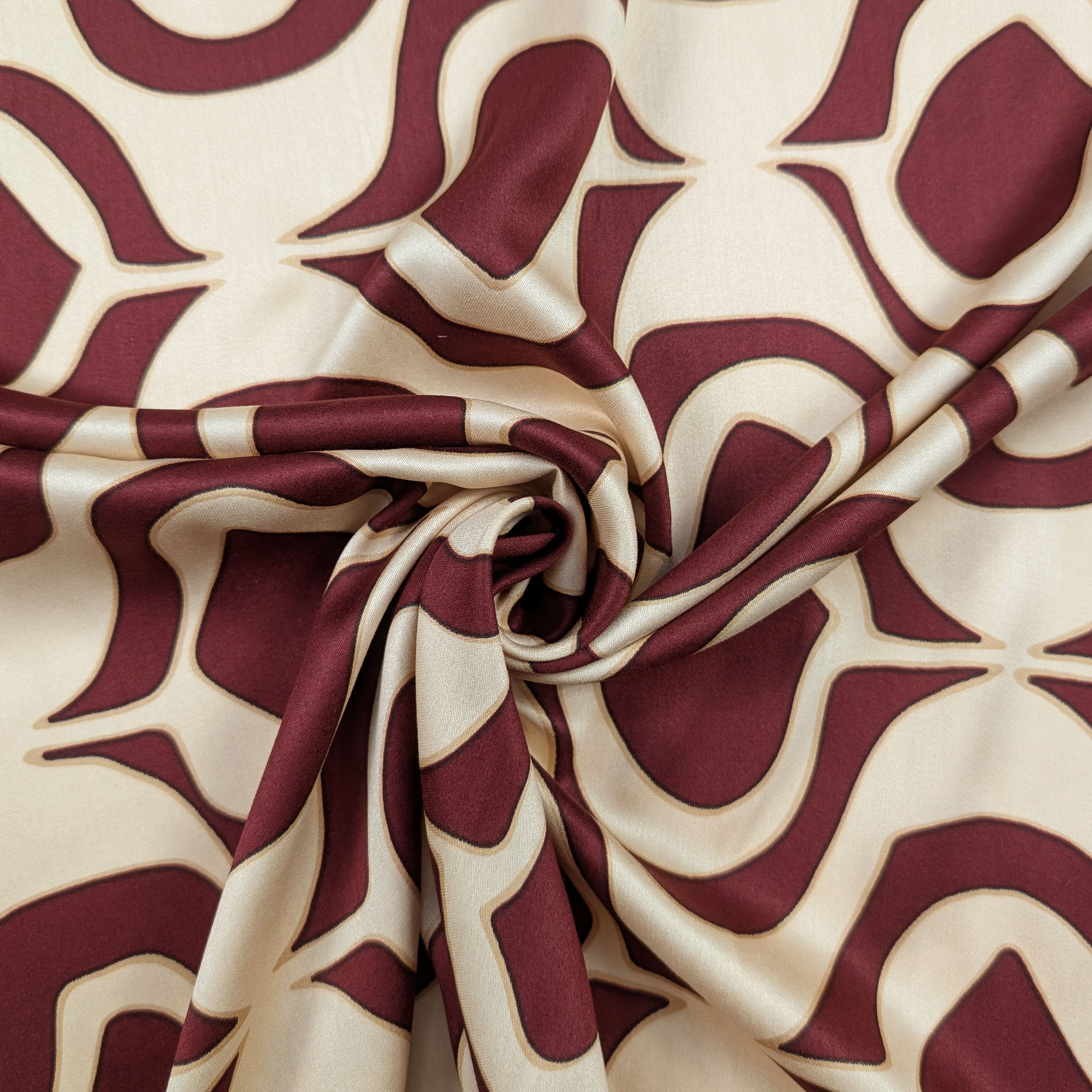 Geometrically patterned viscose with banding Image