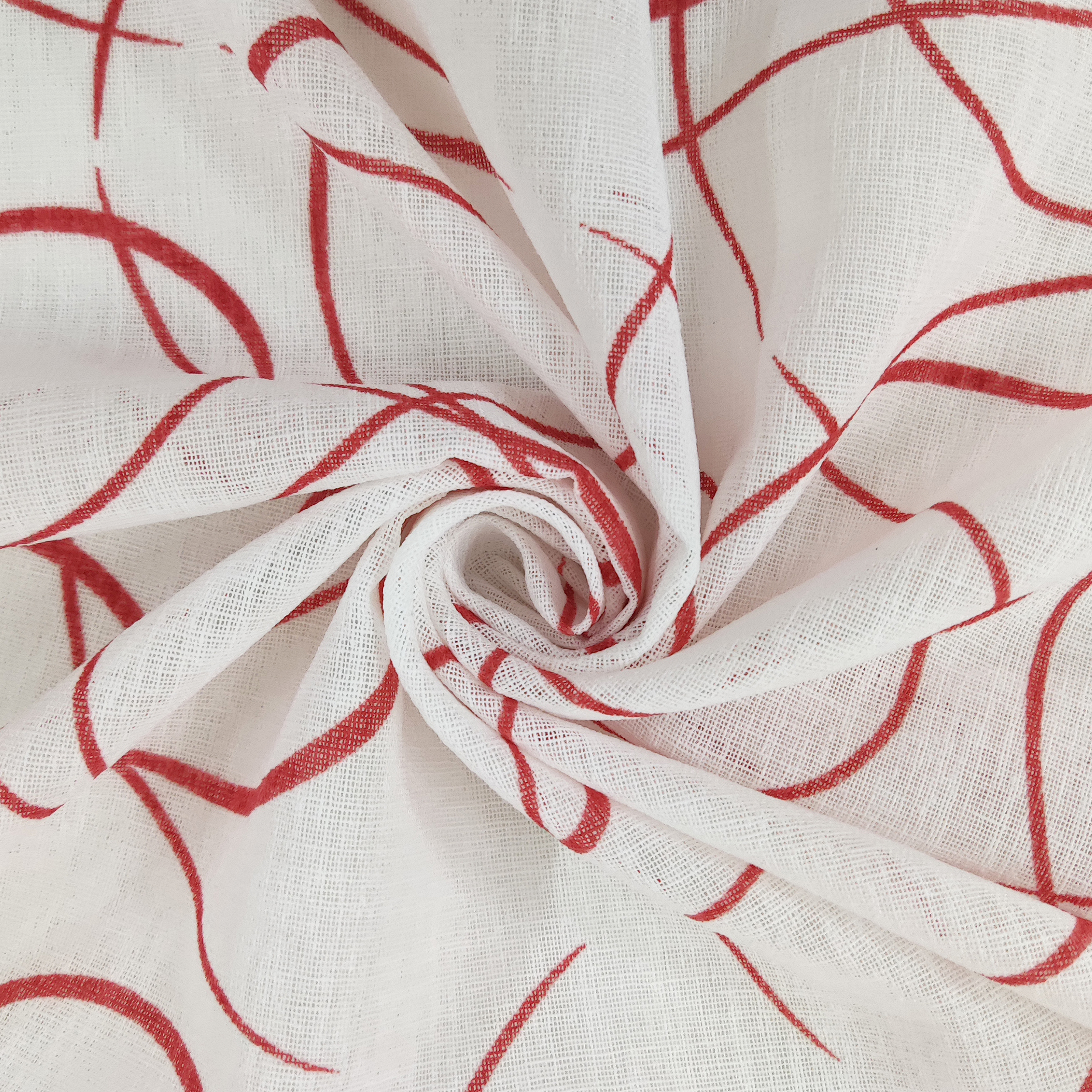 Tissu de rideau Liberty Red Circles
