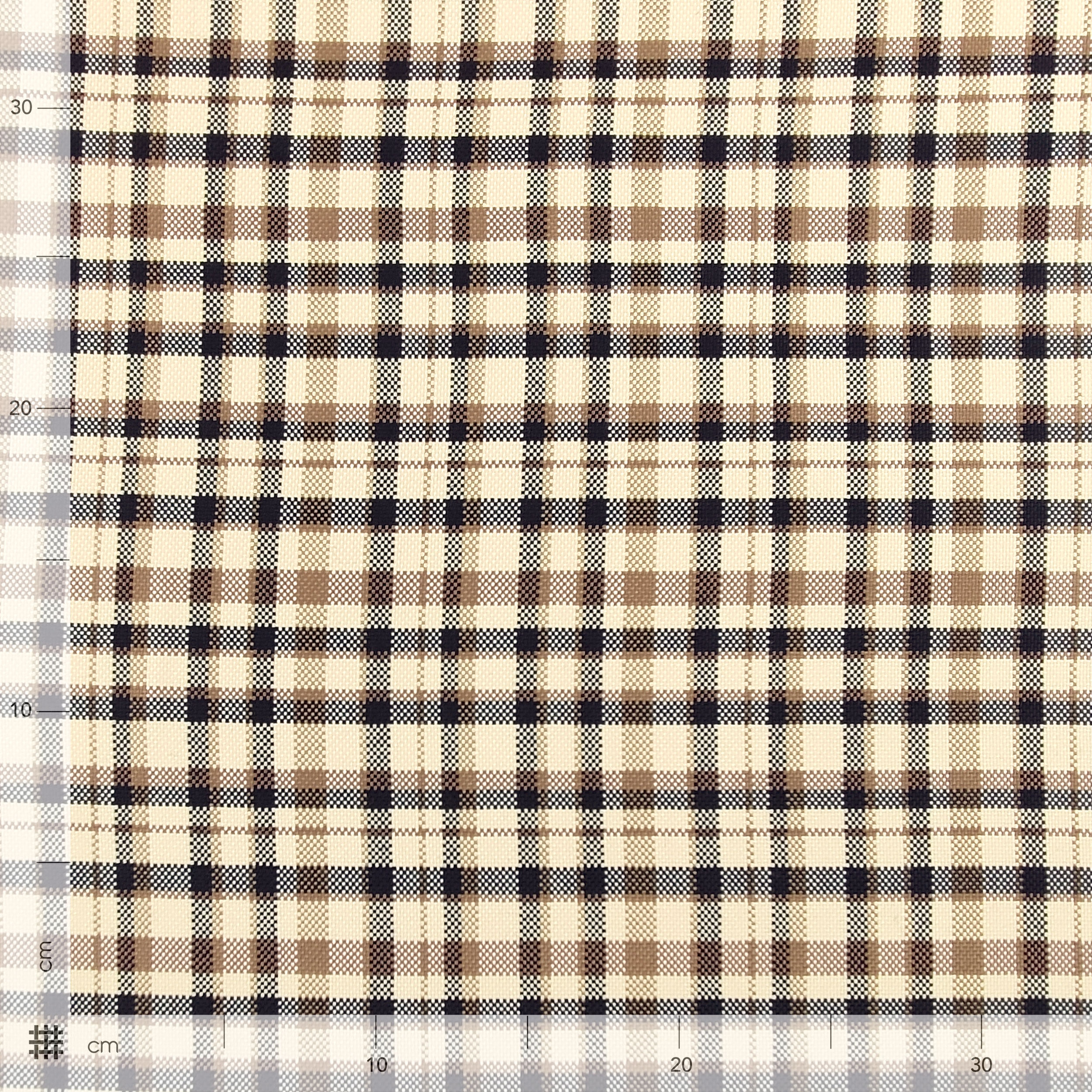 Tissu à carreaux bleu et beige