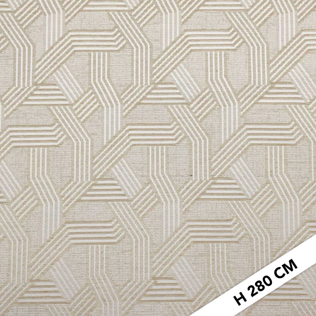 Jacquard Fabric Geometry Toni Beige Image