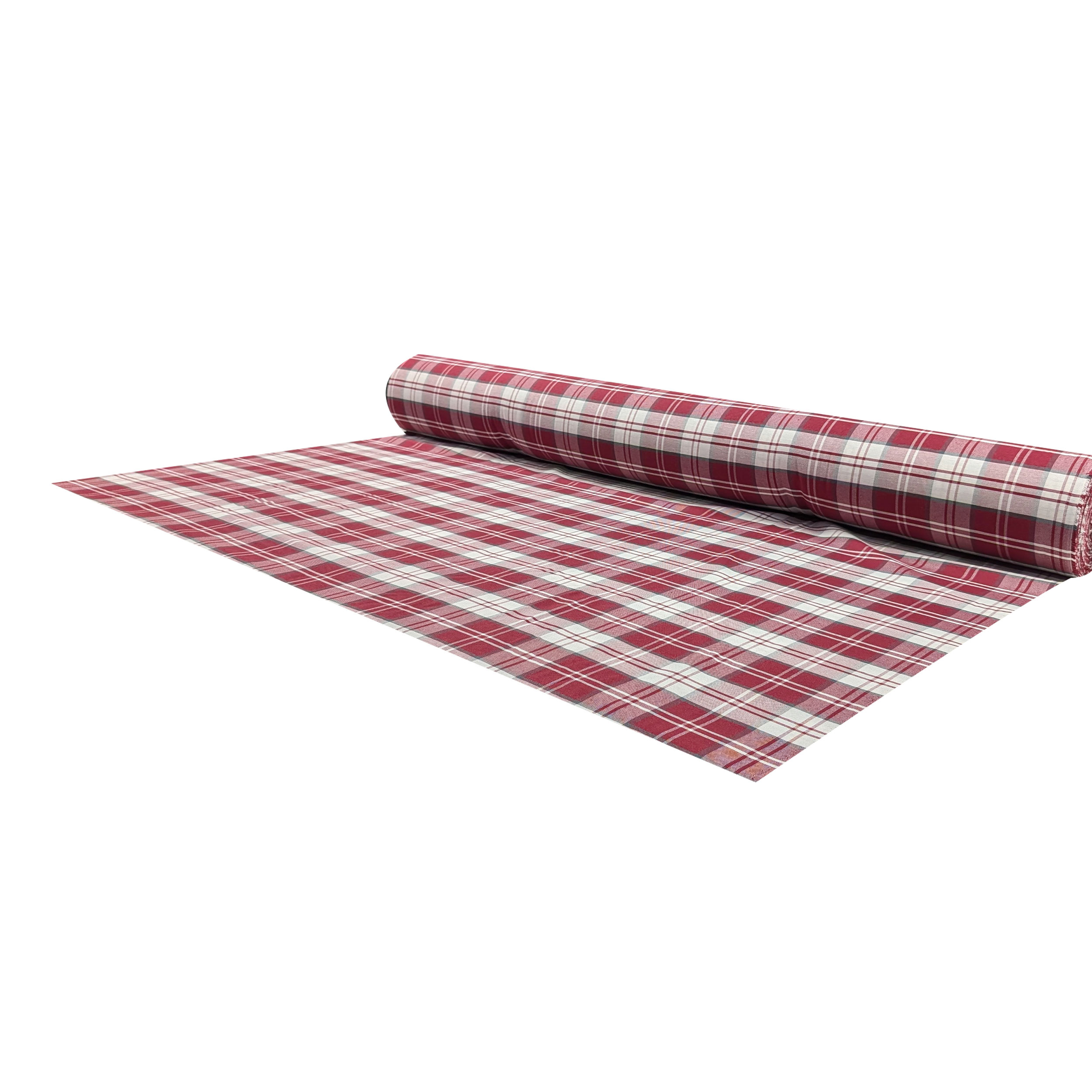 Bordeaux Tartan Yarn Dyed Fabric Image