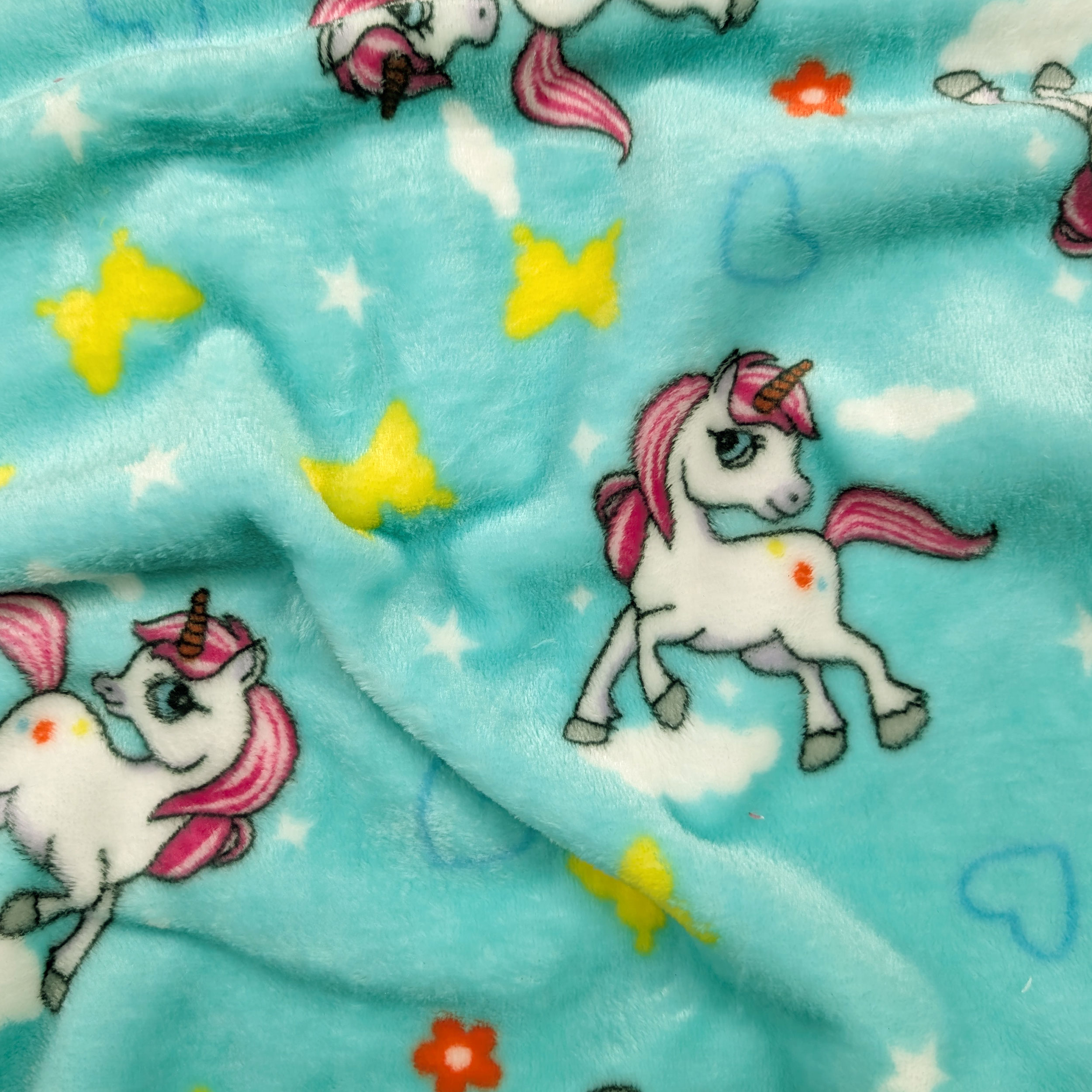 Fleece Hand Cashmere Unicorns Water Green Background Image