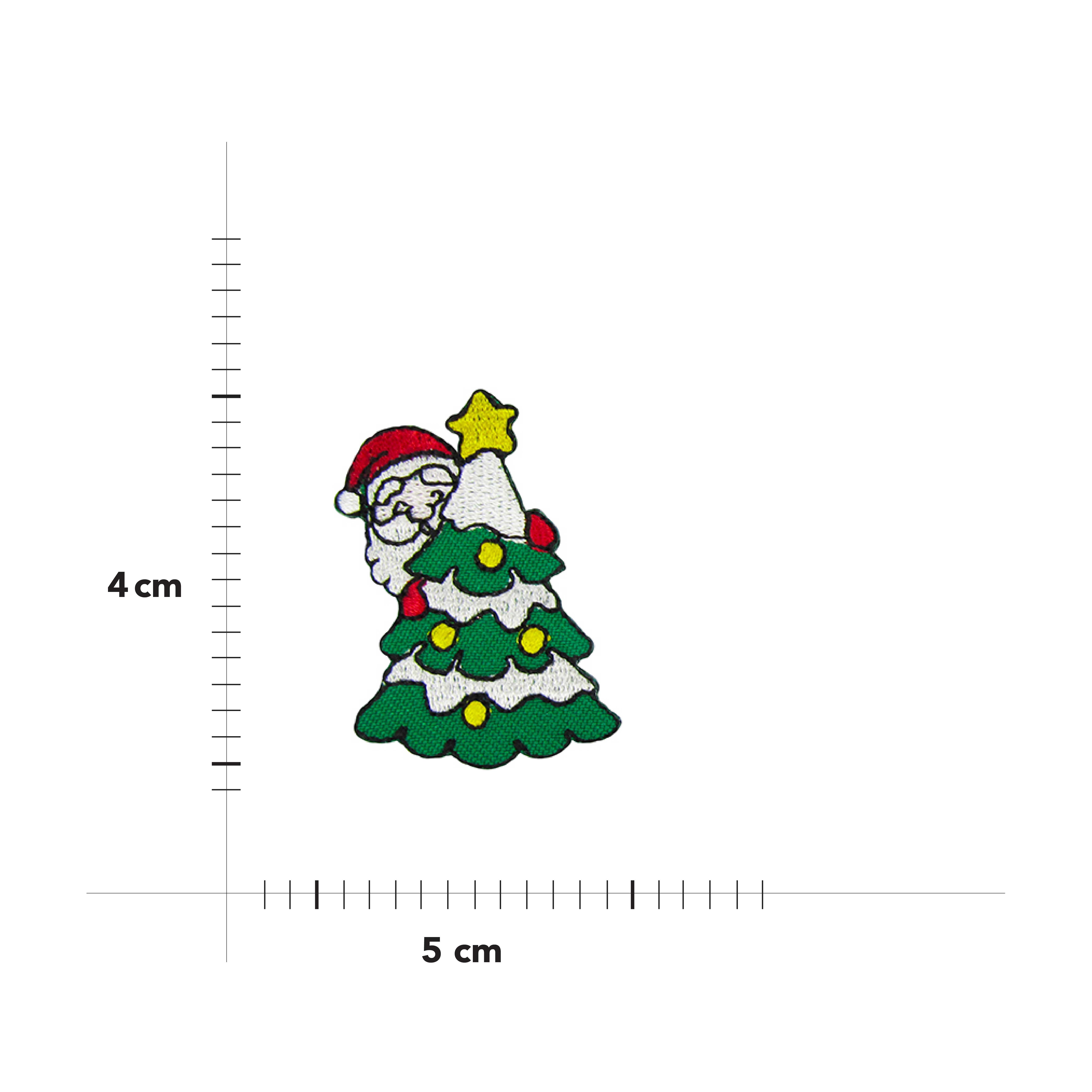 Santa Claus thermoadhesive appliqué with Christmas tree Image