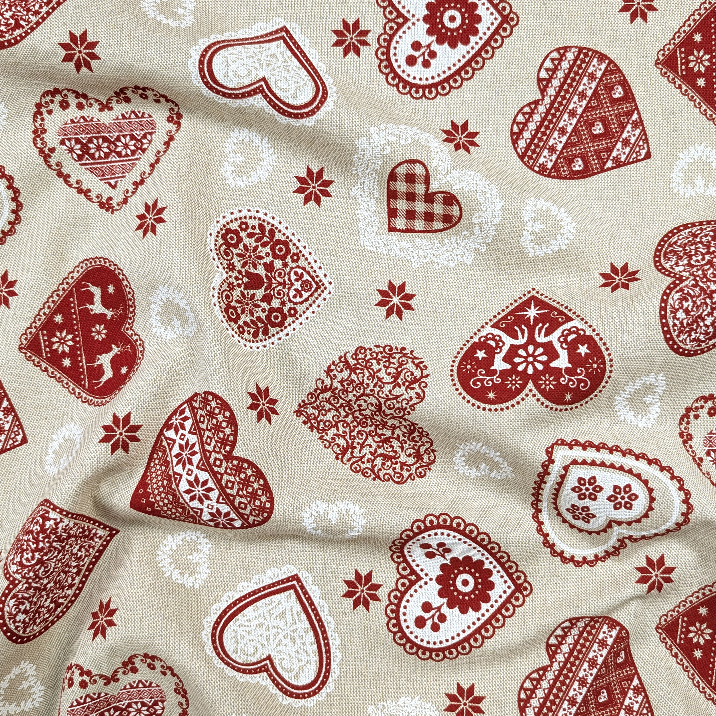 Christmas Panama Tyrolean Hearts Image