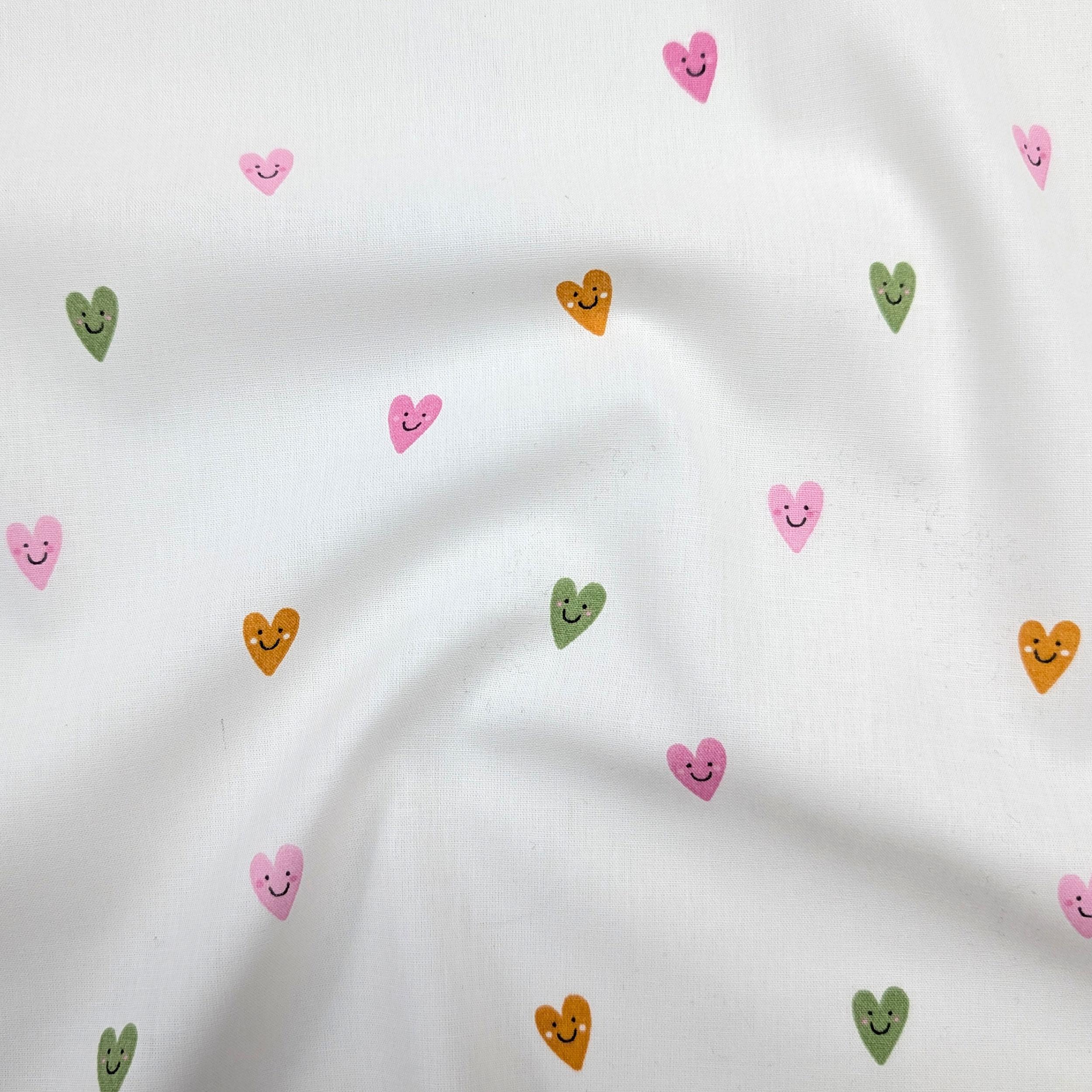 Cotton Poplin Happy Hearts