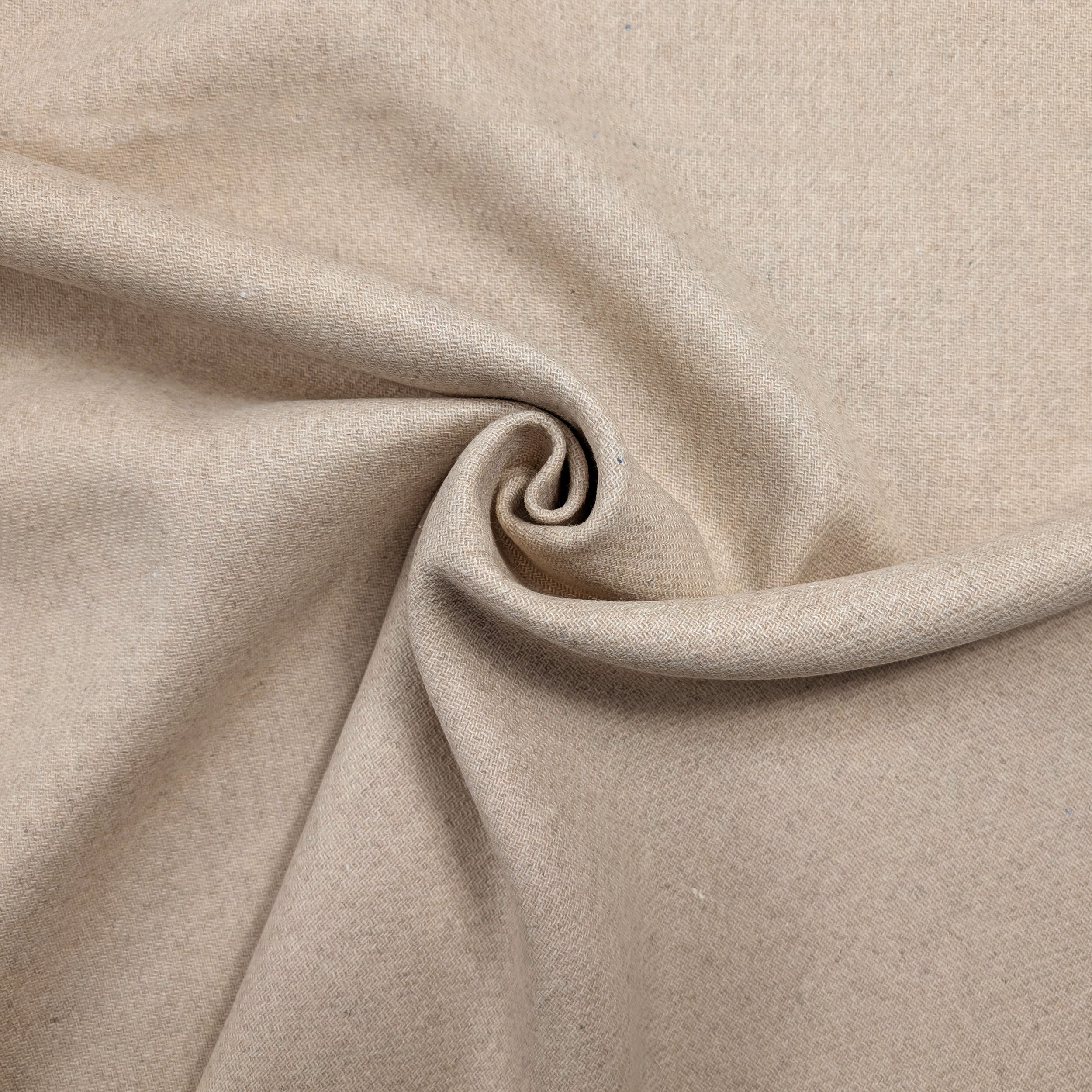 Beige Wool Blend Heavy Coat Image