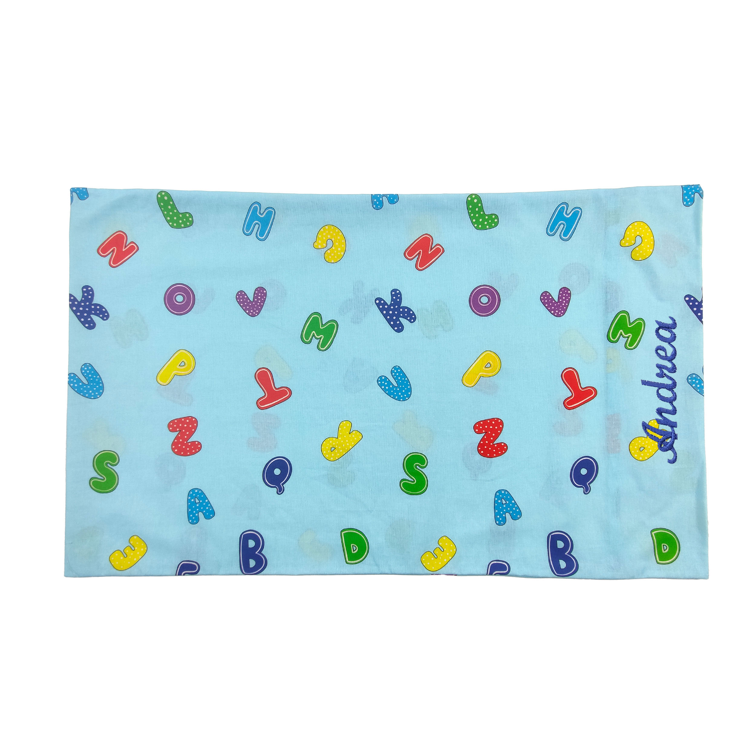 Pillowcase Alphabet Background Light Blue Image