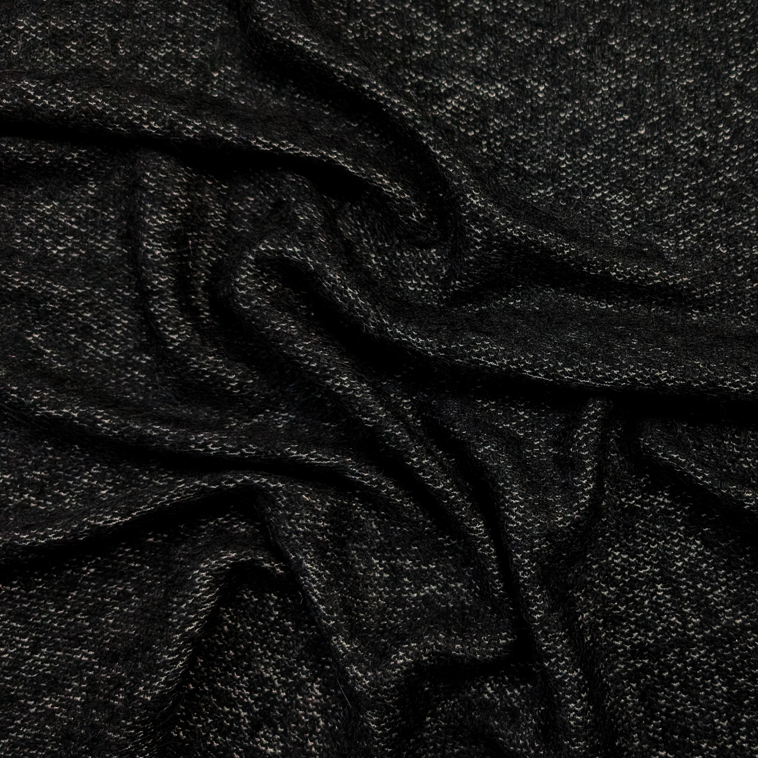 Black Melange Cashmere Effect Sweater Image