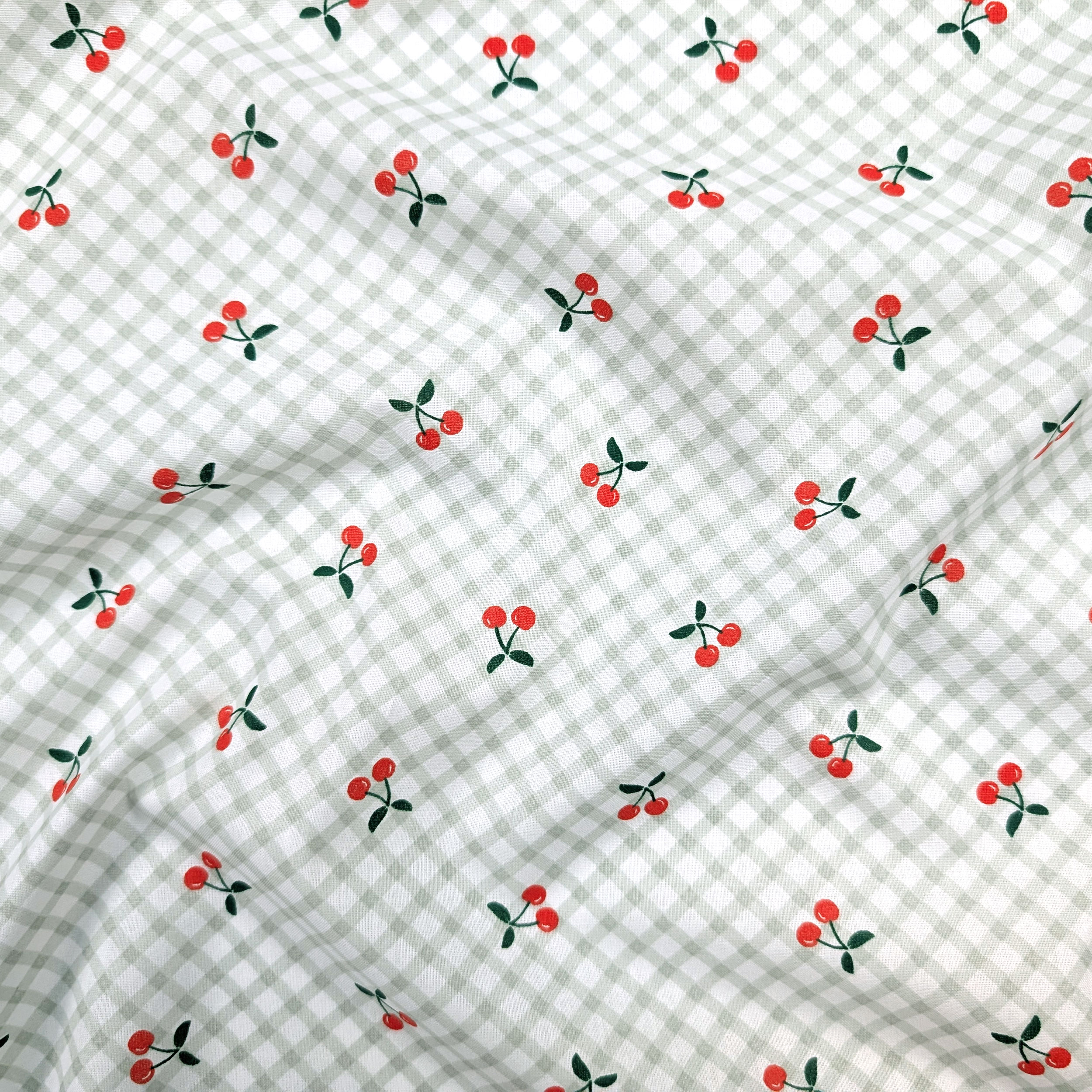Green and Cherry Braided Cotton Image