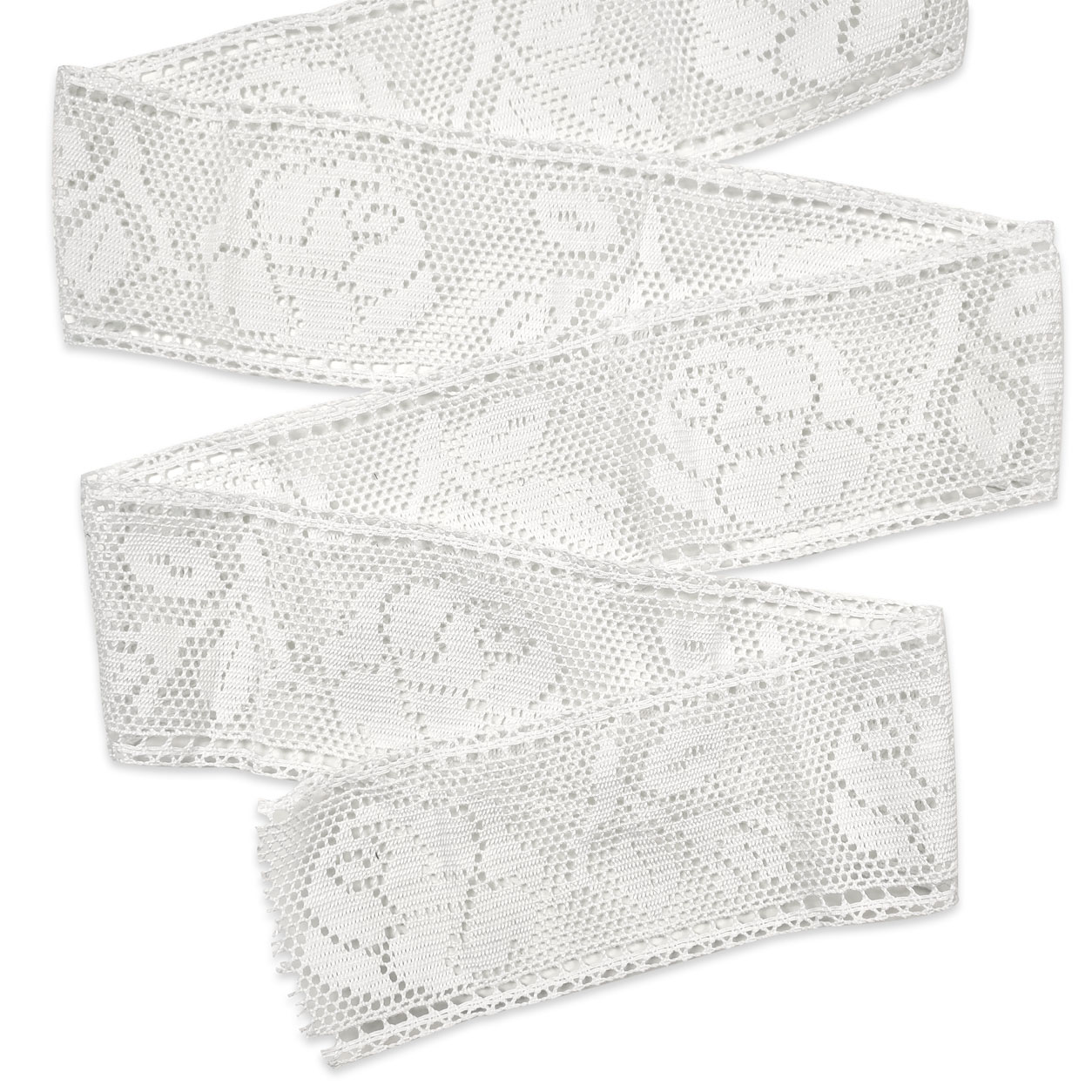Dentelle de partition blanche avec roses