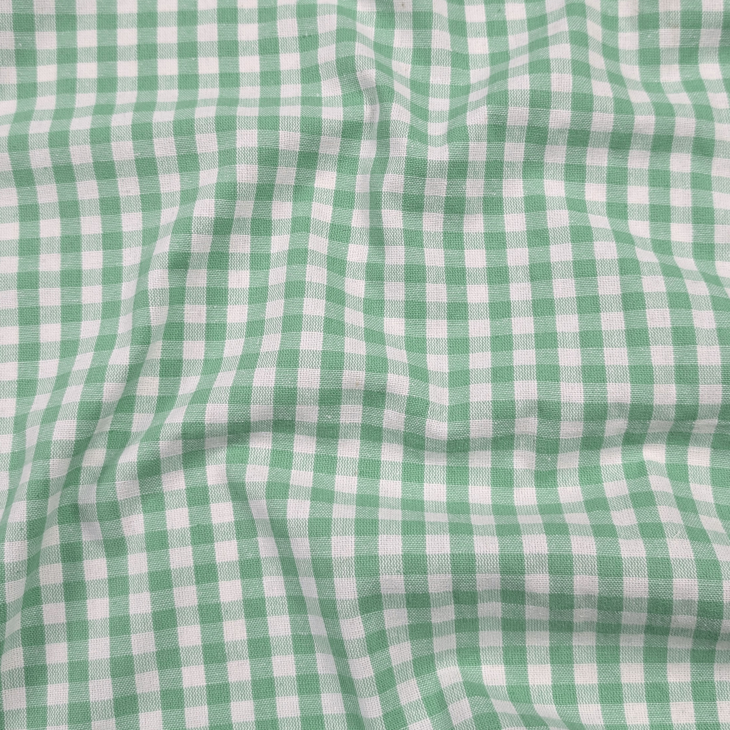 Washed Cotton Yarn Dyed Check Mint Image