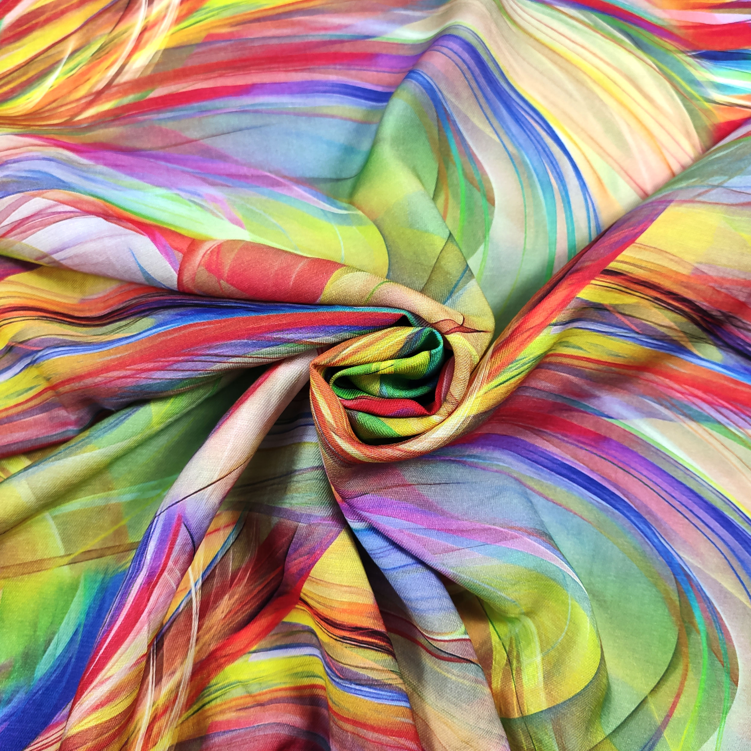Mezcla de viscosa Abstract Rainbow Fantasy