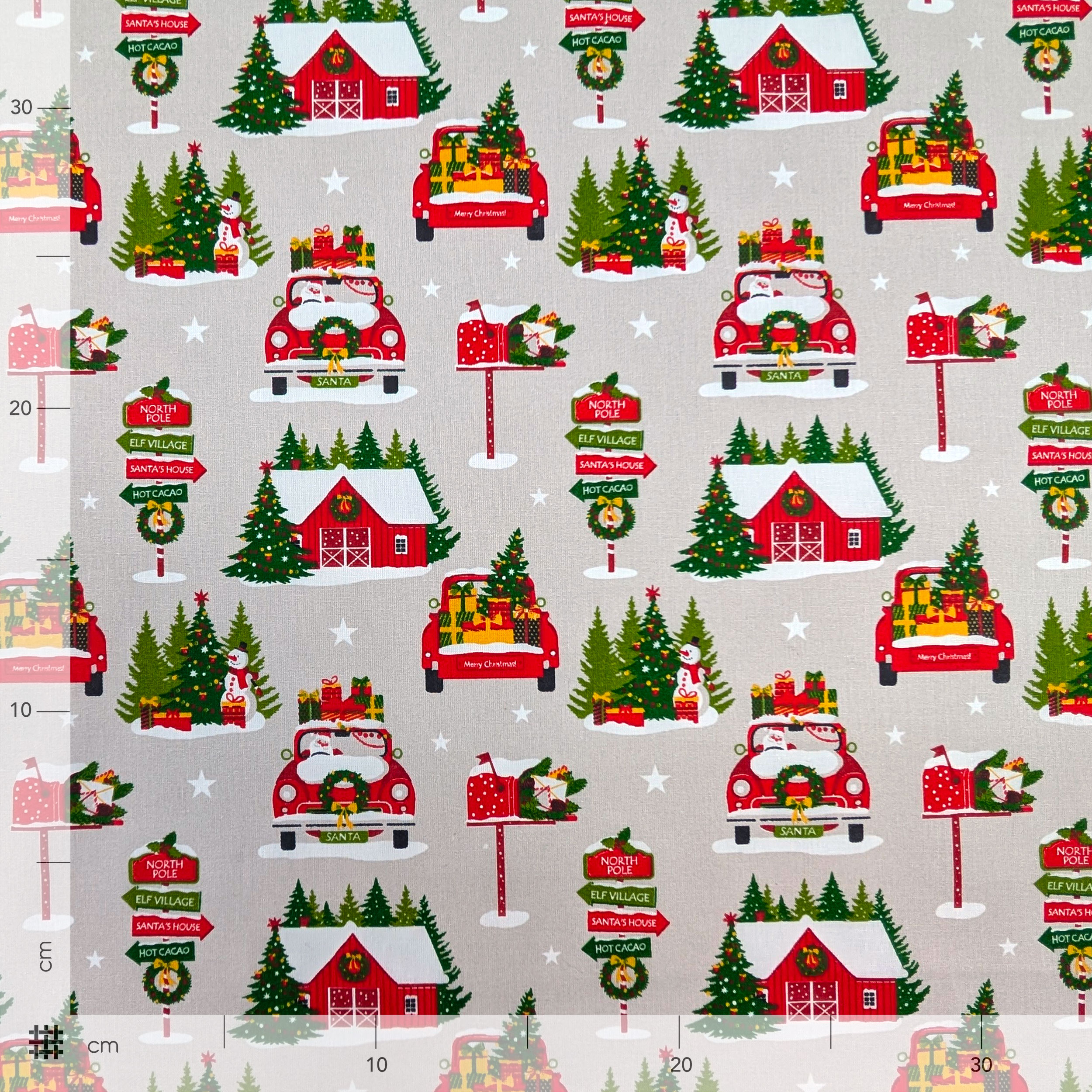 Christmas cotton Father Christmas at the North Pole Image