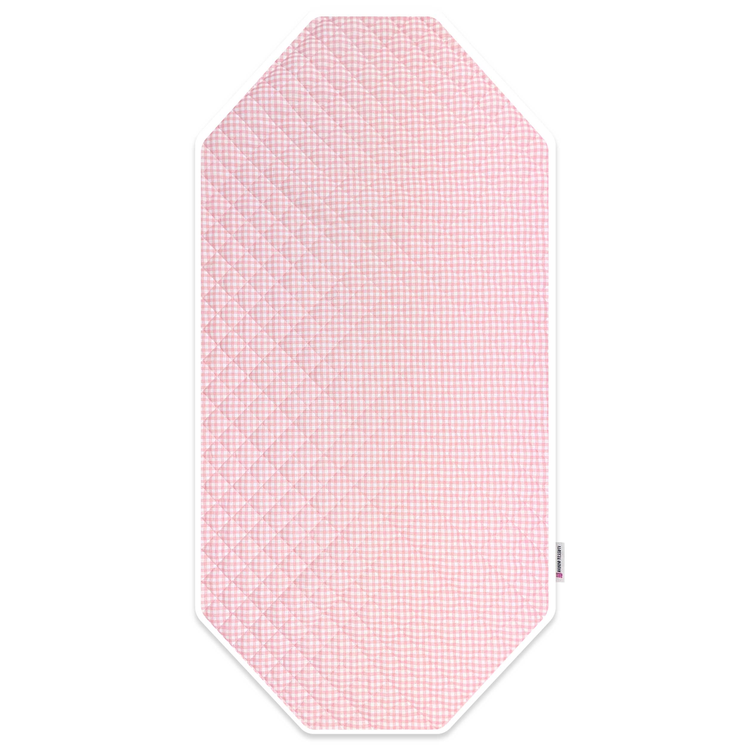 Funda de cuna a cuadros rosa Image