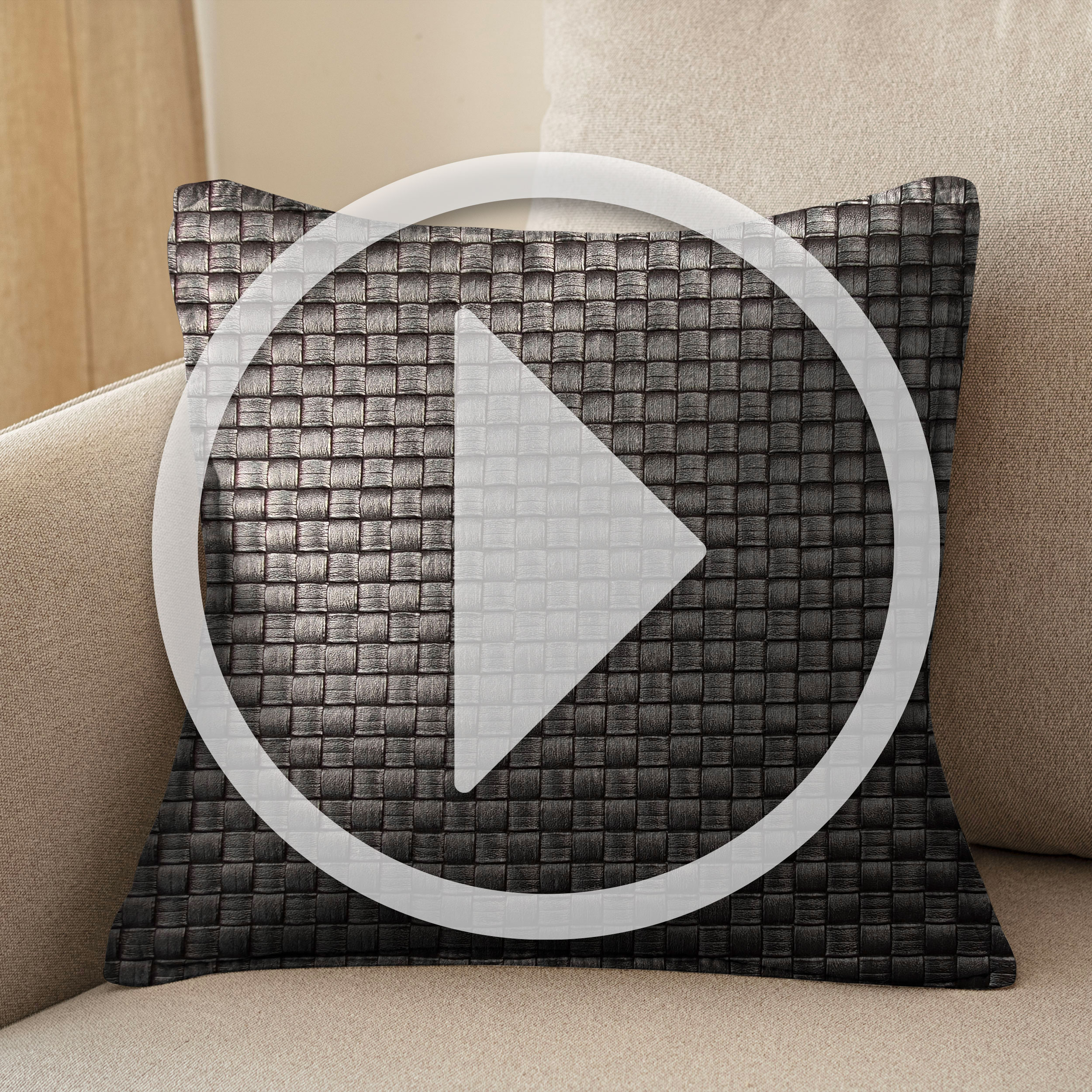 Faux cuir matelassé avec tresse Image
