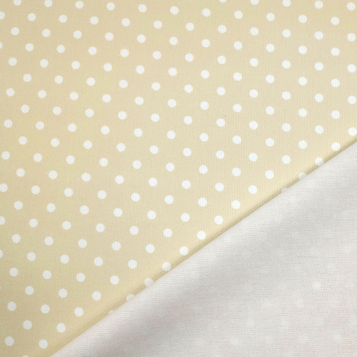 Tissu à pois beige Happy Piquet Image