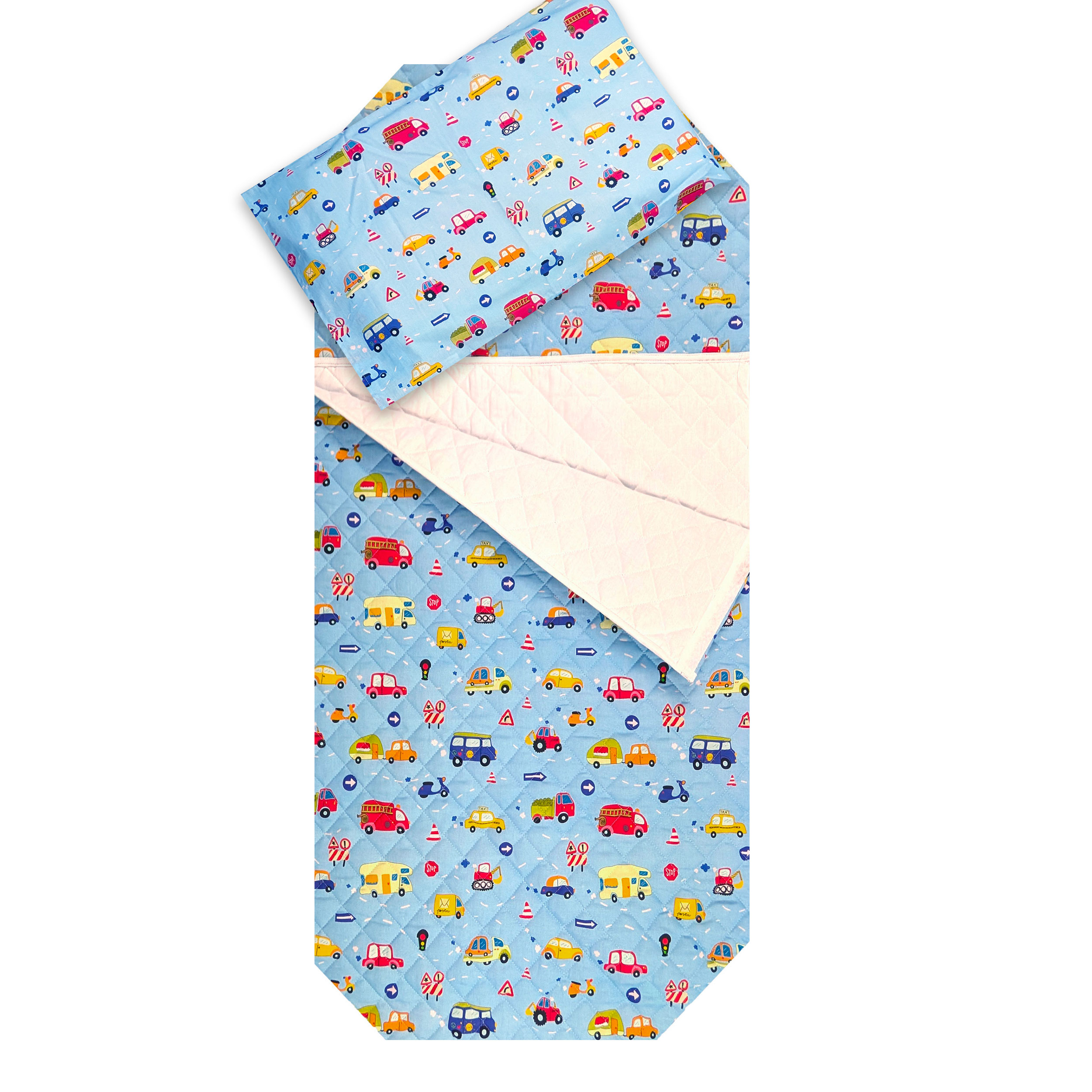 Shaped Sleeping Bag for Brandy Cars Light Blue Background Image