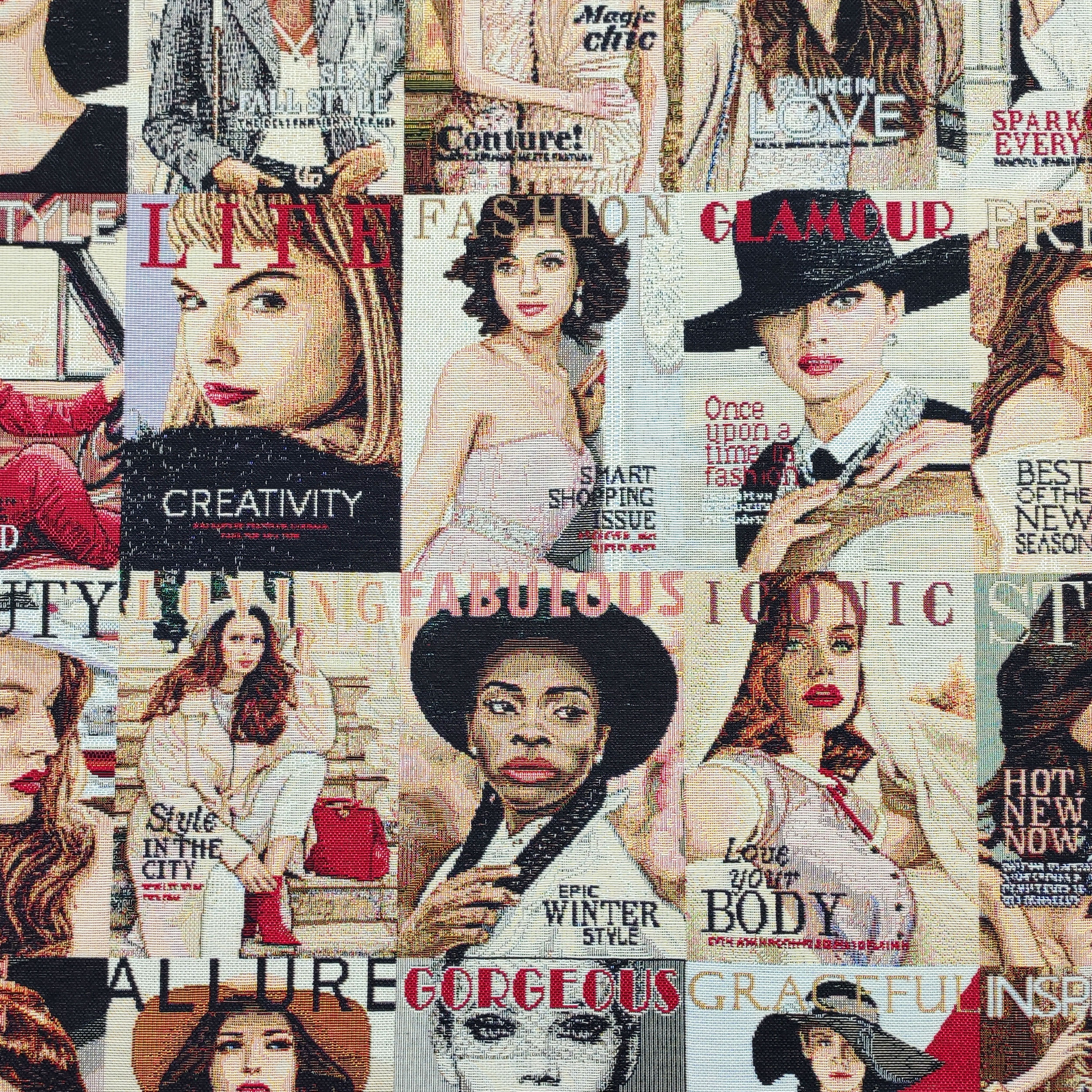 Fabric Gobelin Fashion Magazines
