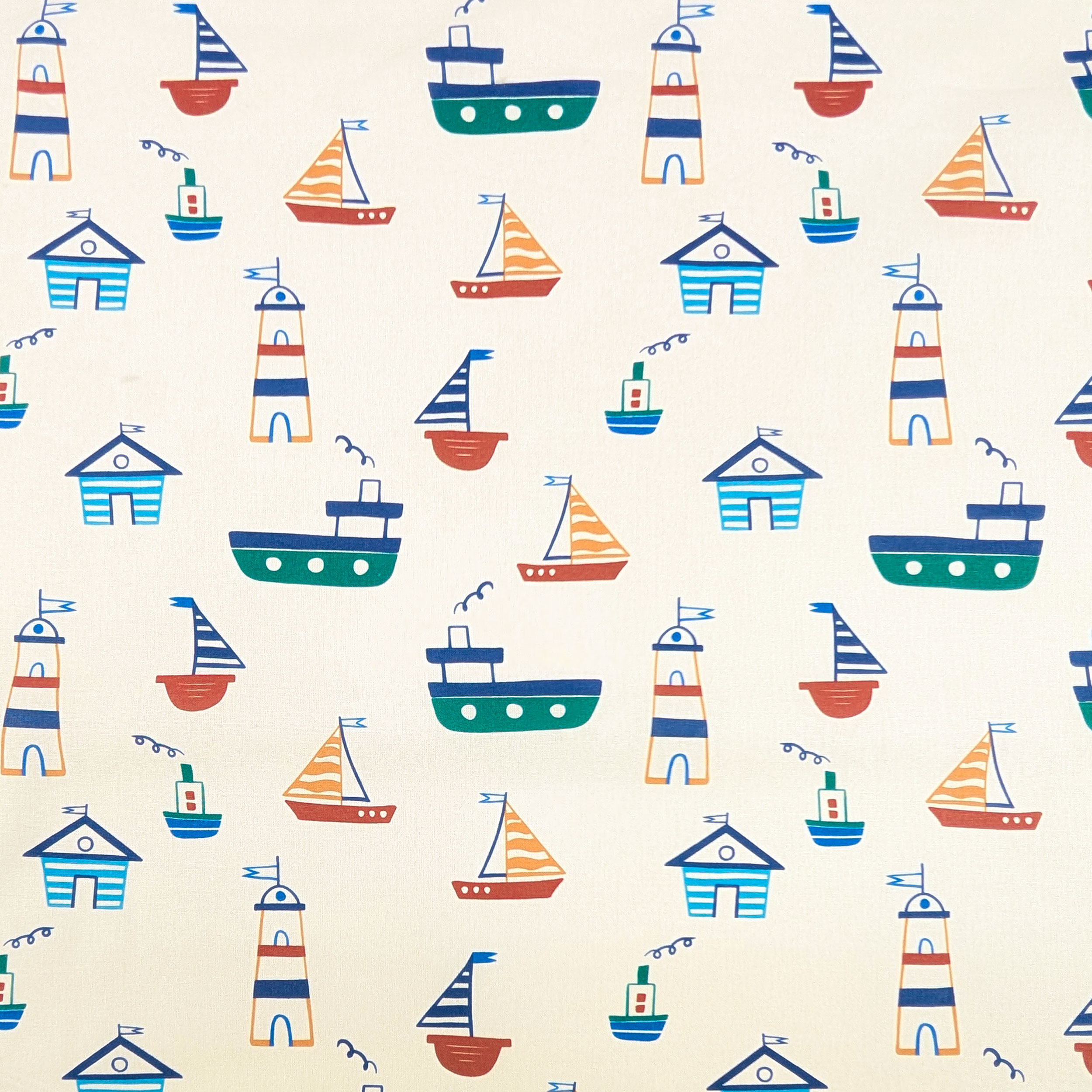 Cotton Poplin Sailing Boats Image