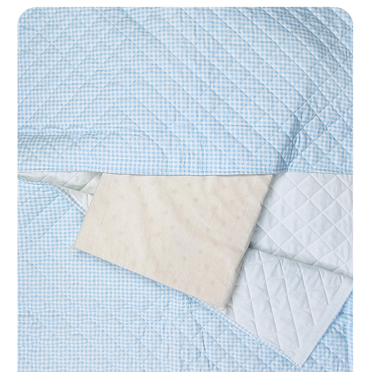 Sac de couchage carré bleu clair