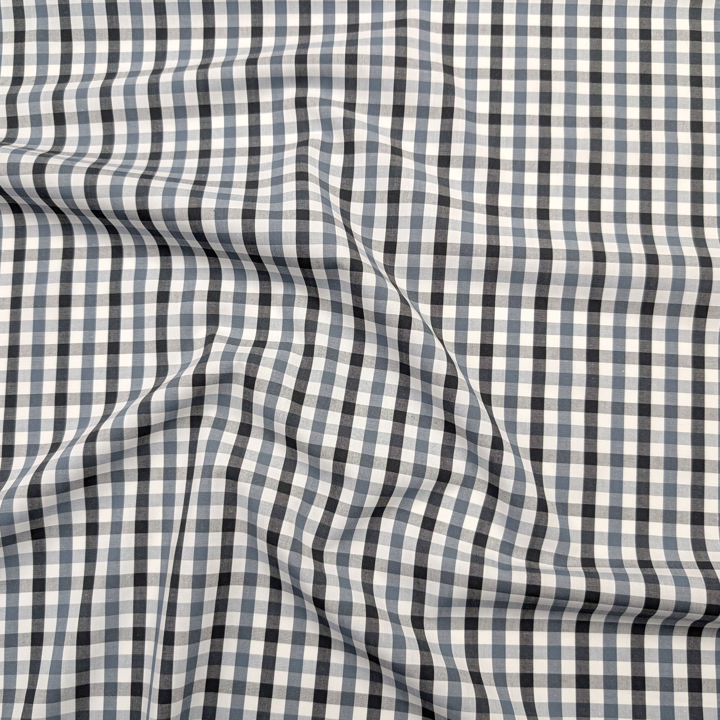Cotton for Shirts Check Tones Grey Image