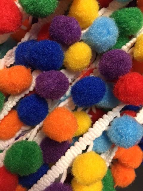 Adornos Pom Pom Grandes Multicolores