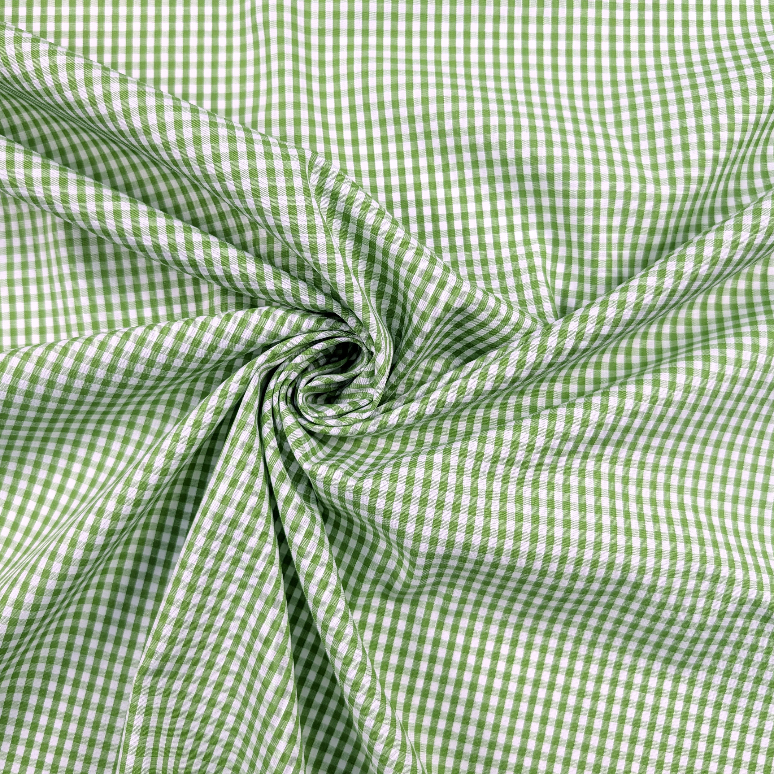 Light Green Quadrettini Shirting Cotton Image