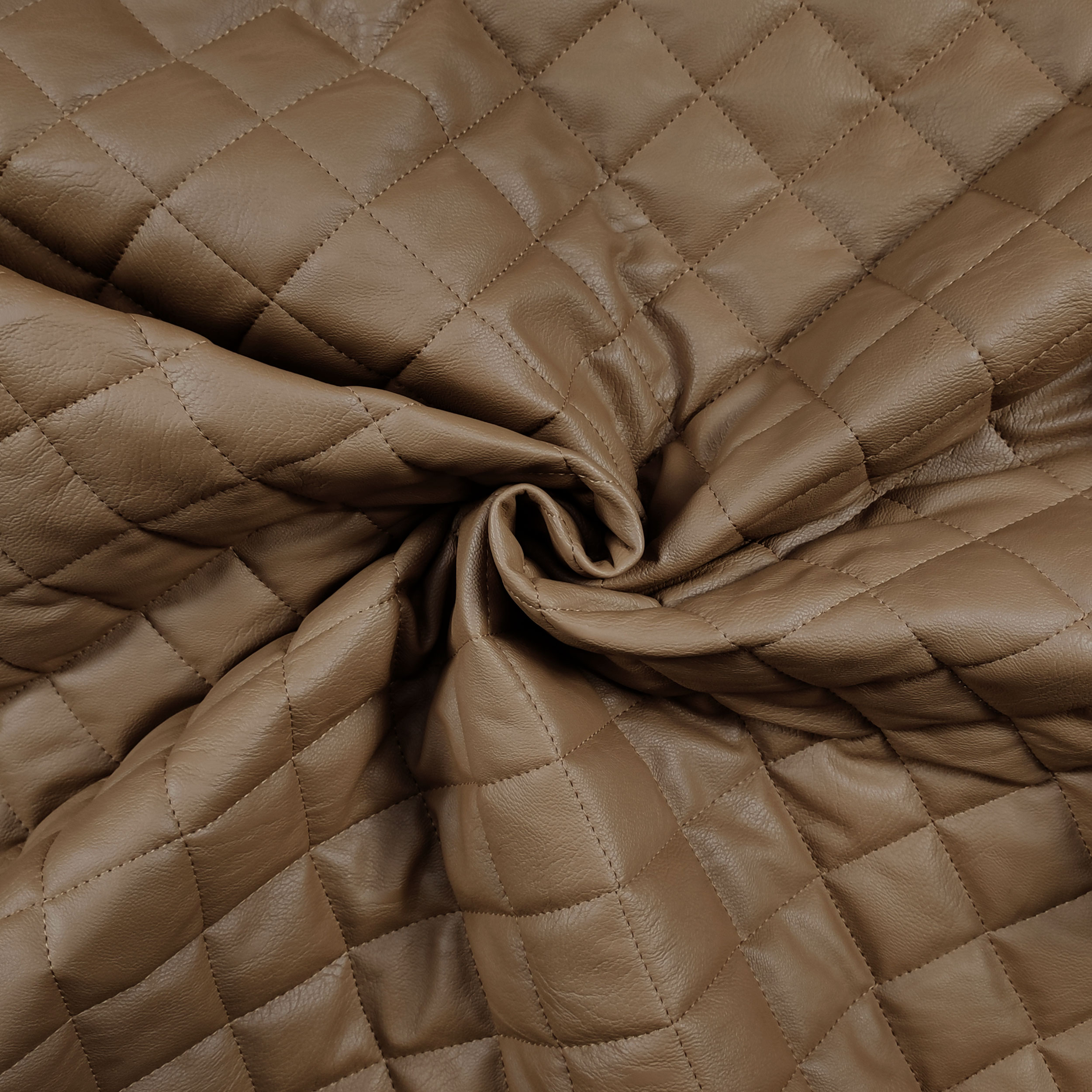 Tissu en faux cuir matelassé brillant Image