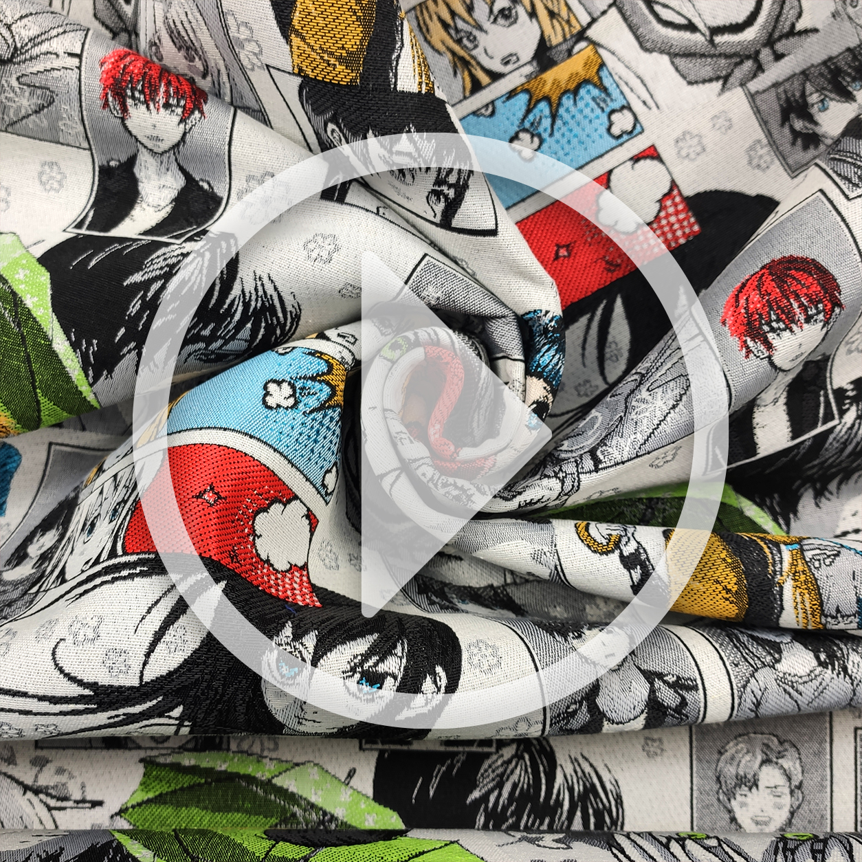 Tissu Gobelin à motif de manga japonais Image