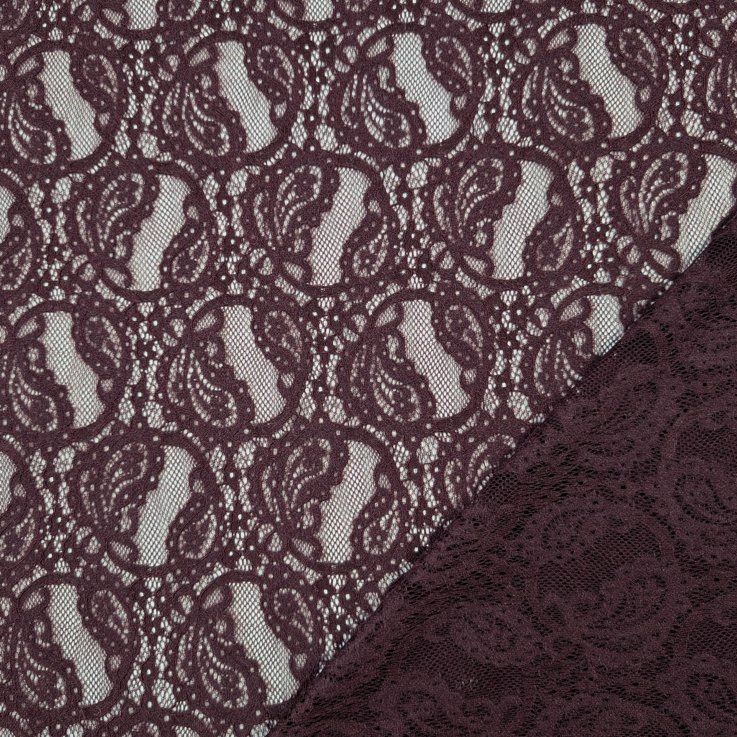 Bi-elastic Double Edge Lace Bordeaux Image