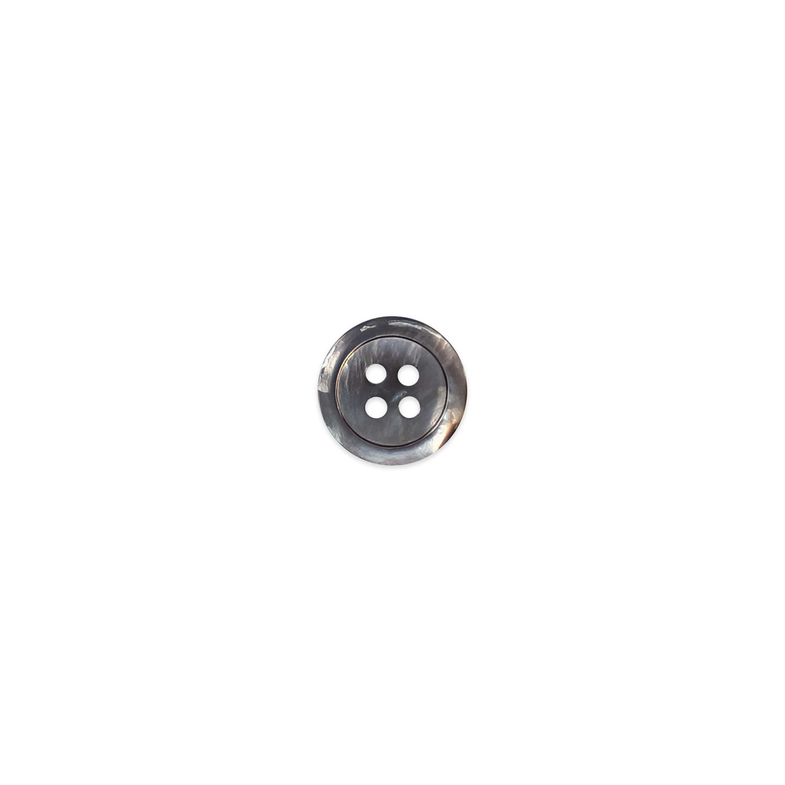 Mother-of-pearl button 4 holes Light Grey Lin 27 Image