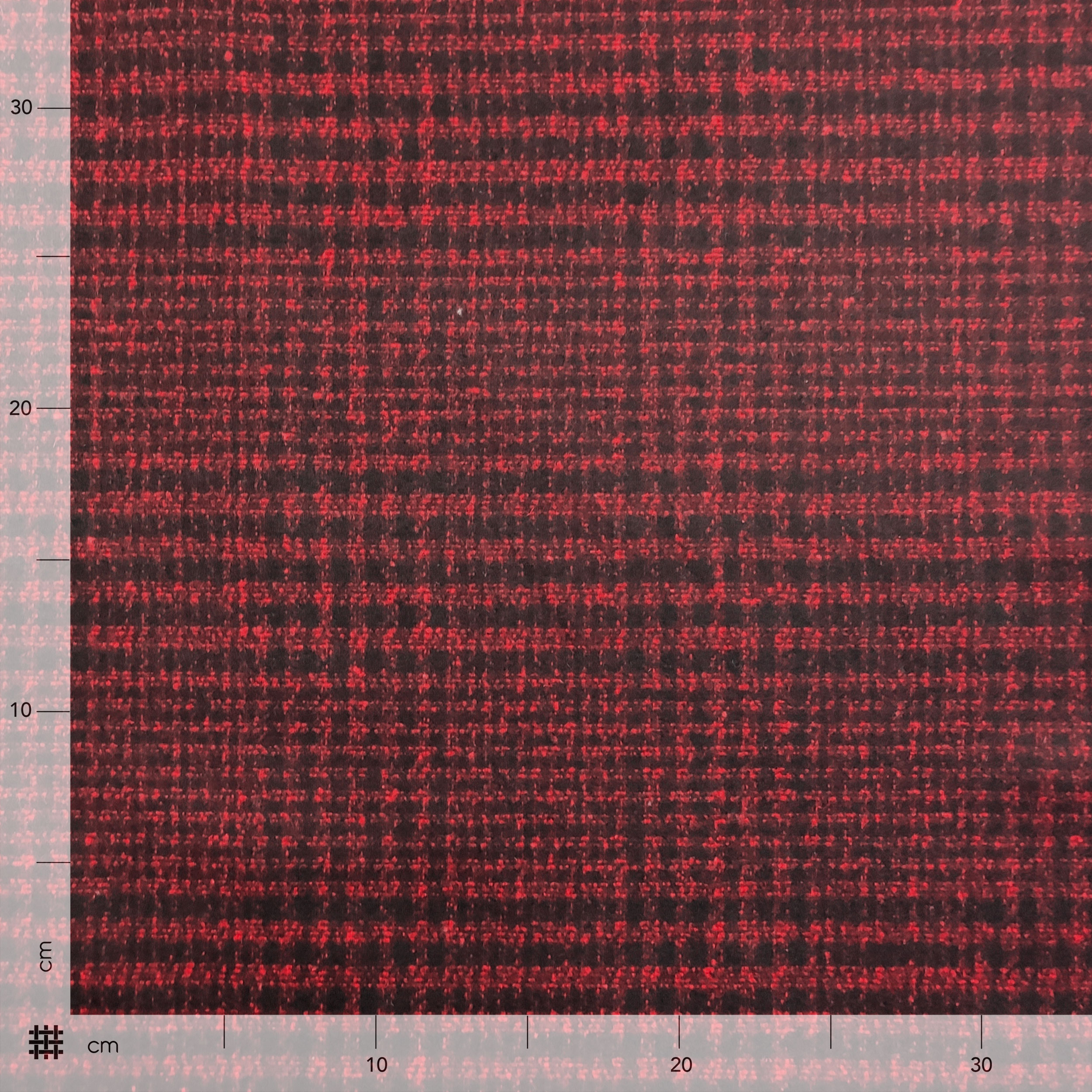 Tricot de laine mélangée Lignes rouges entrelacées