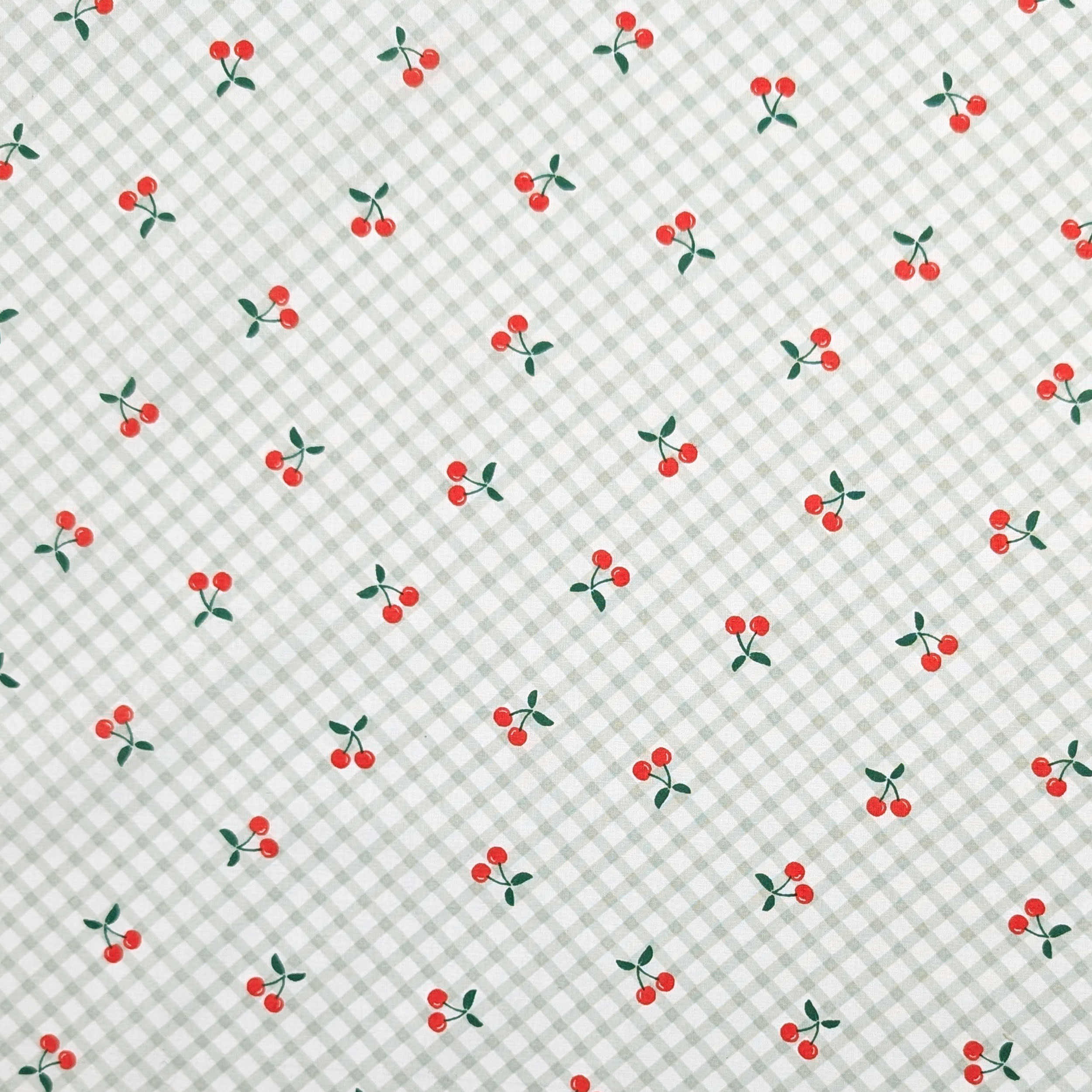Green and Cherry Braided Cotton Image